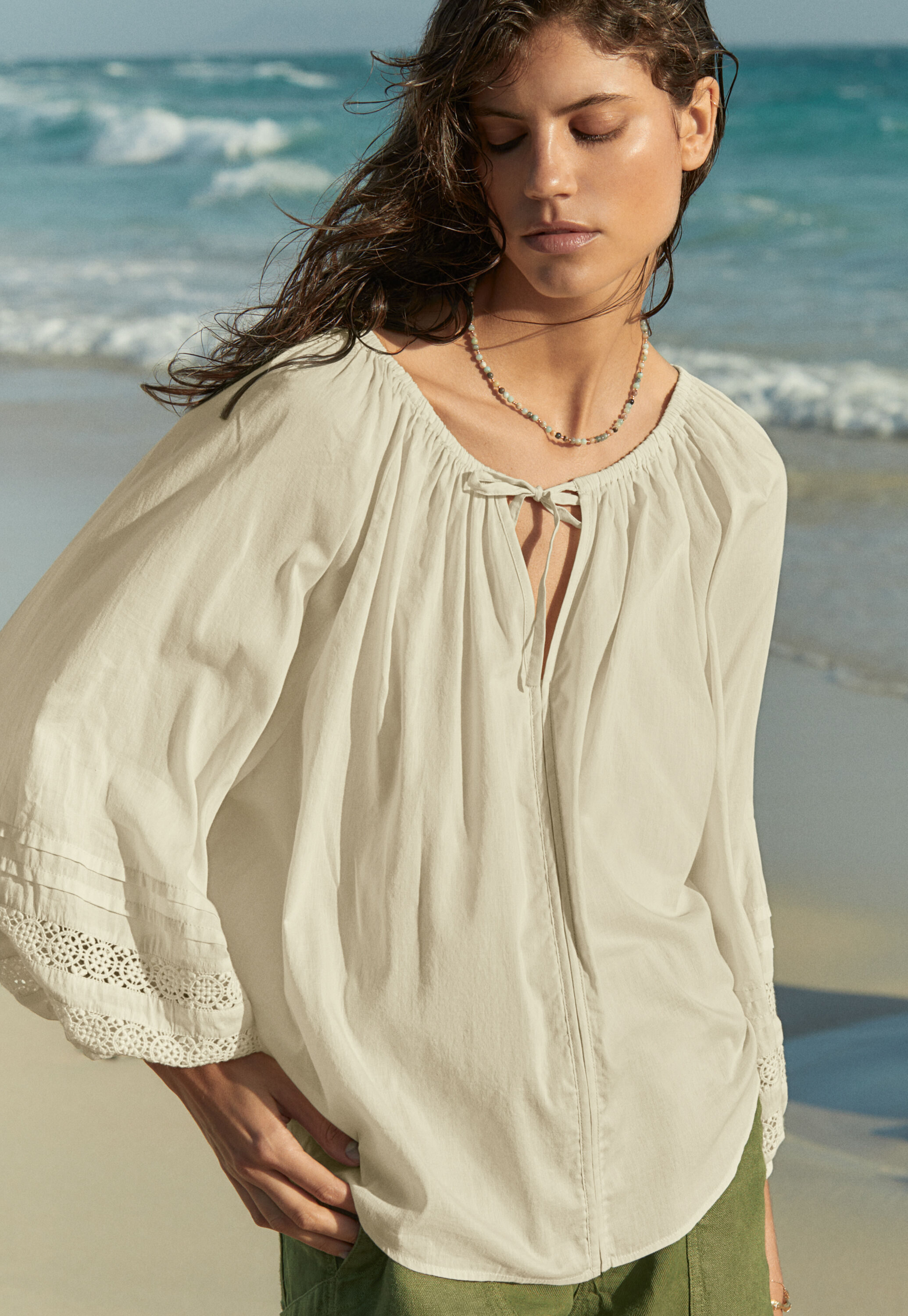 Gathered blouse