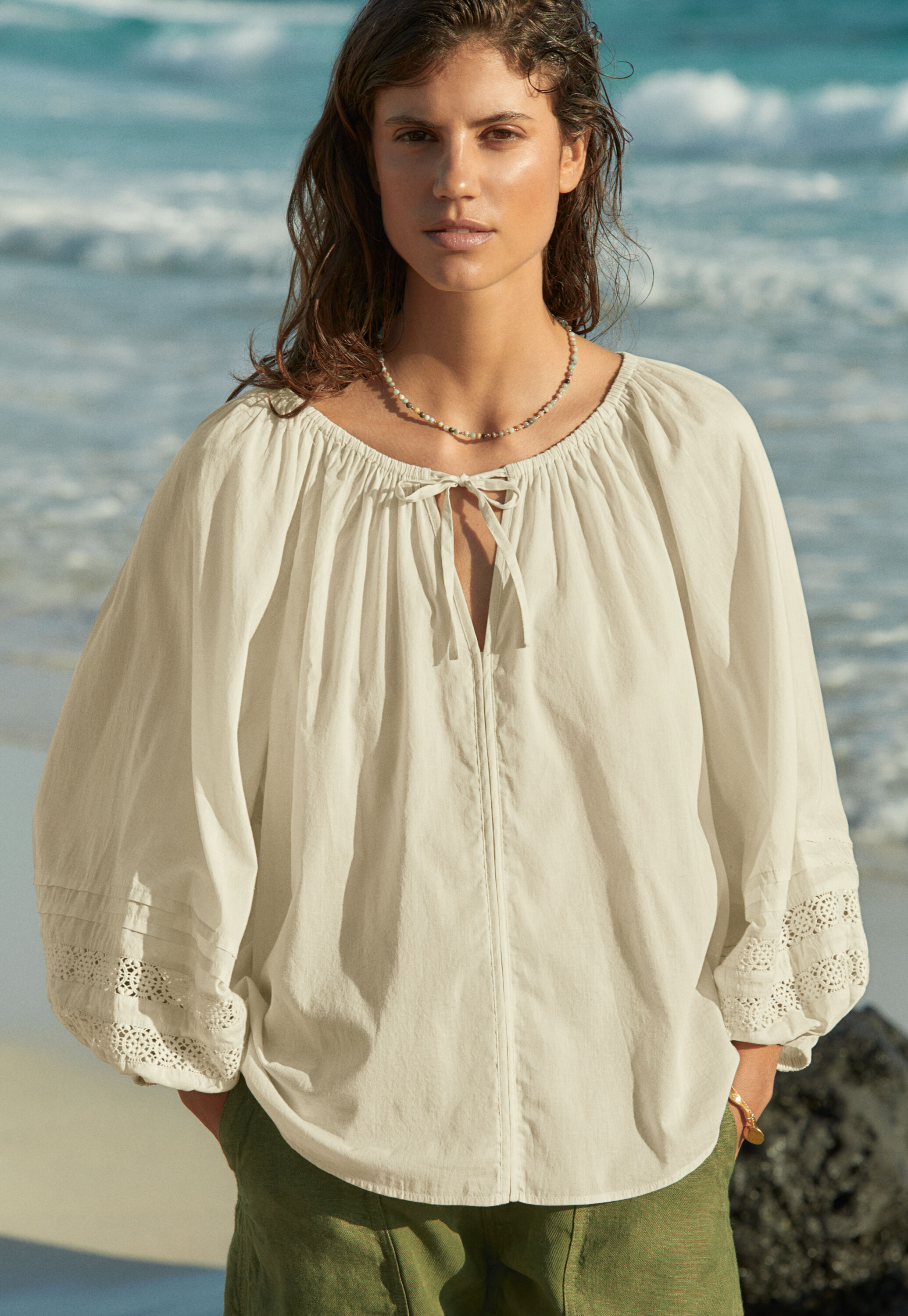 Gathered blouse