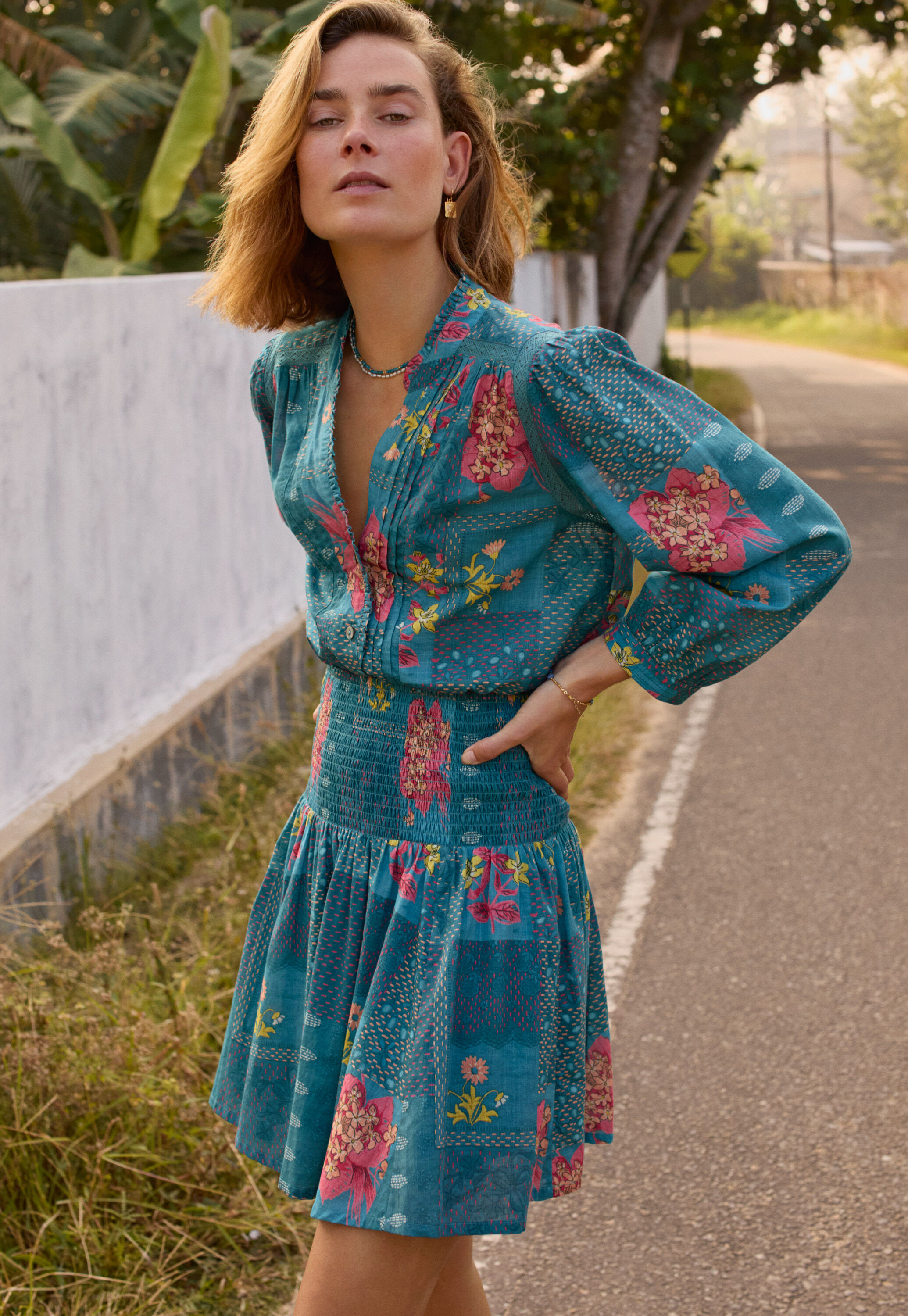 Printed maxi-skirt