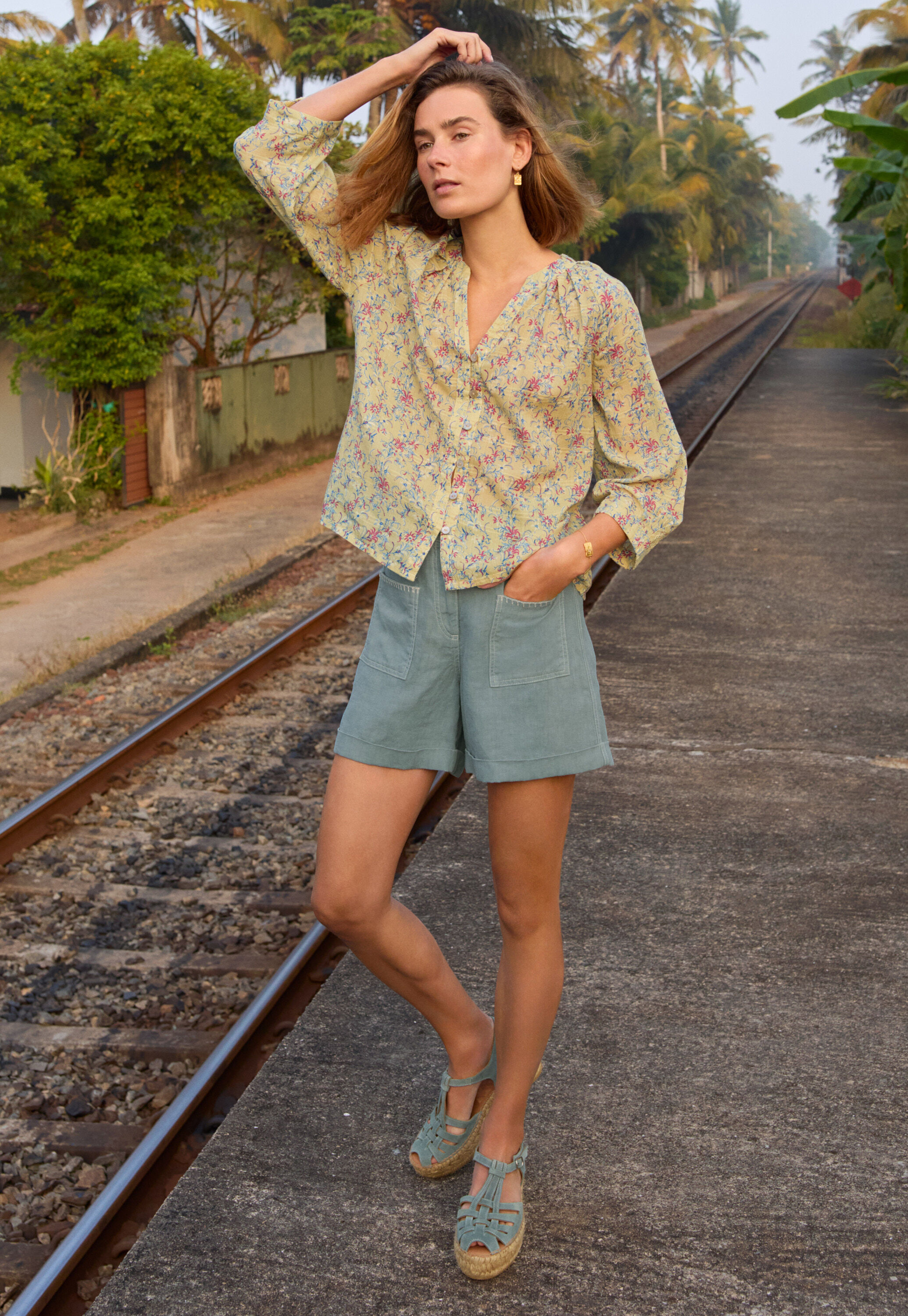 Patch-pocket shorts