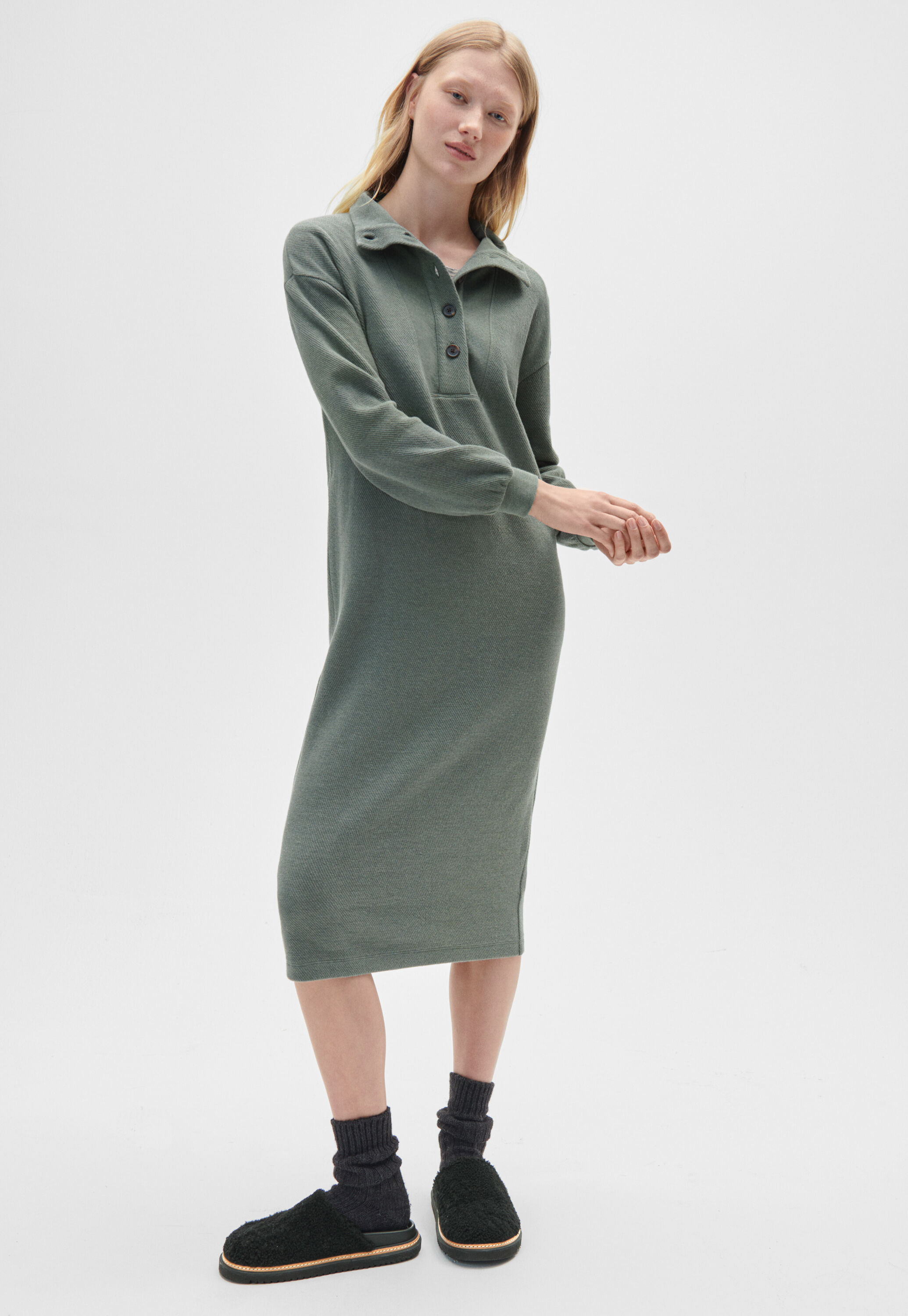 Funnel-neck dress