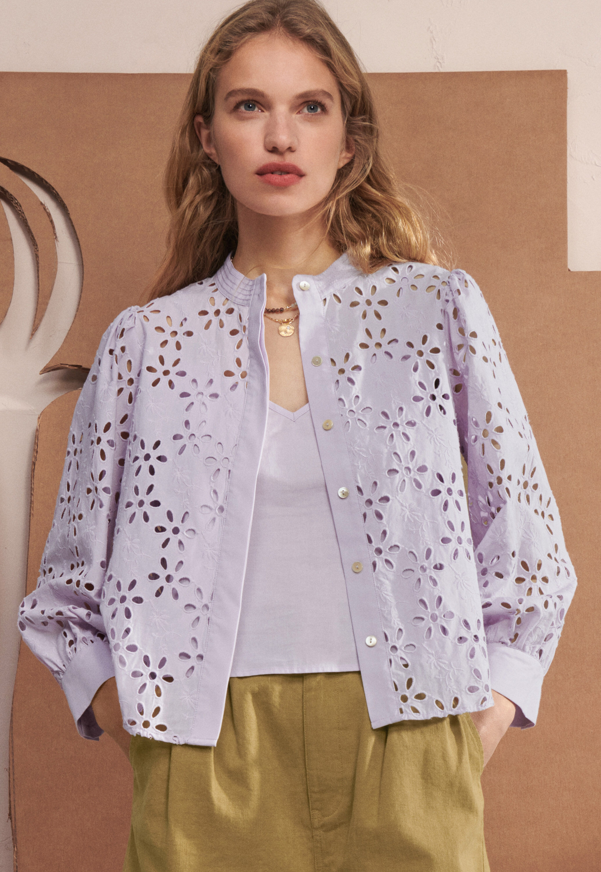 Cutwork blouse