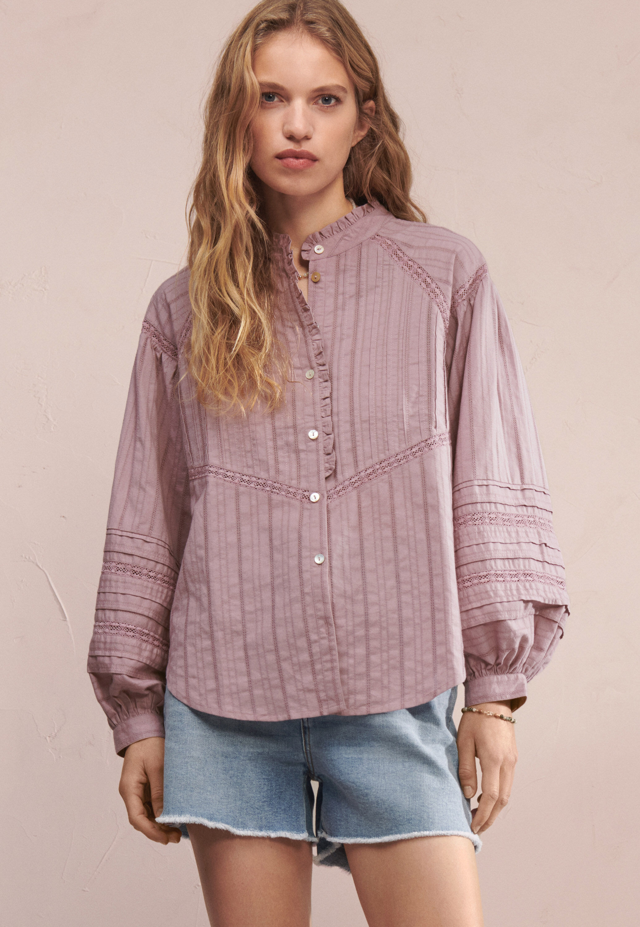 Pintuck blouse