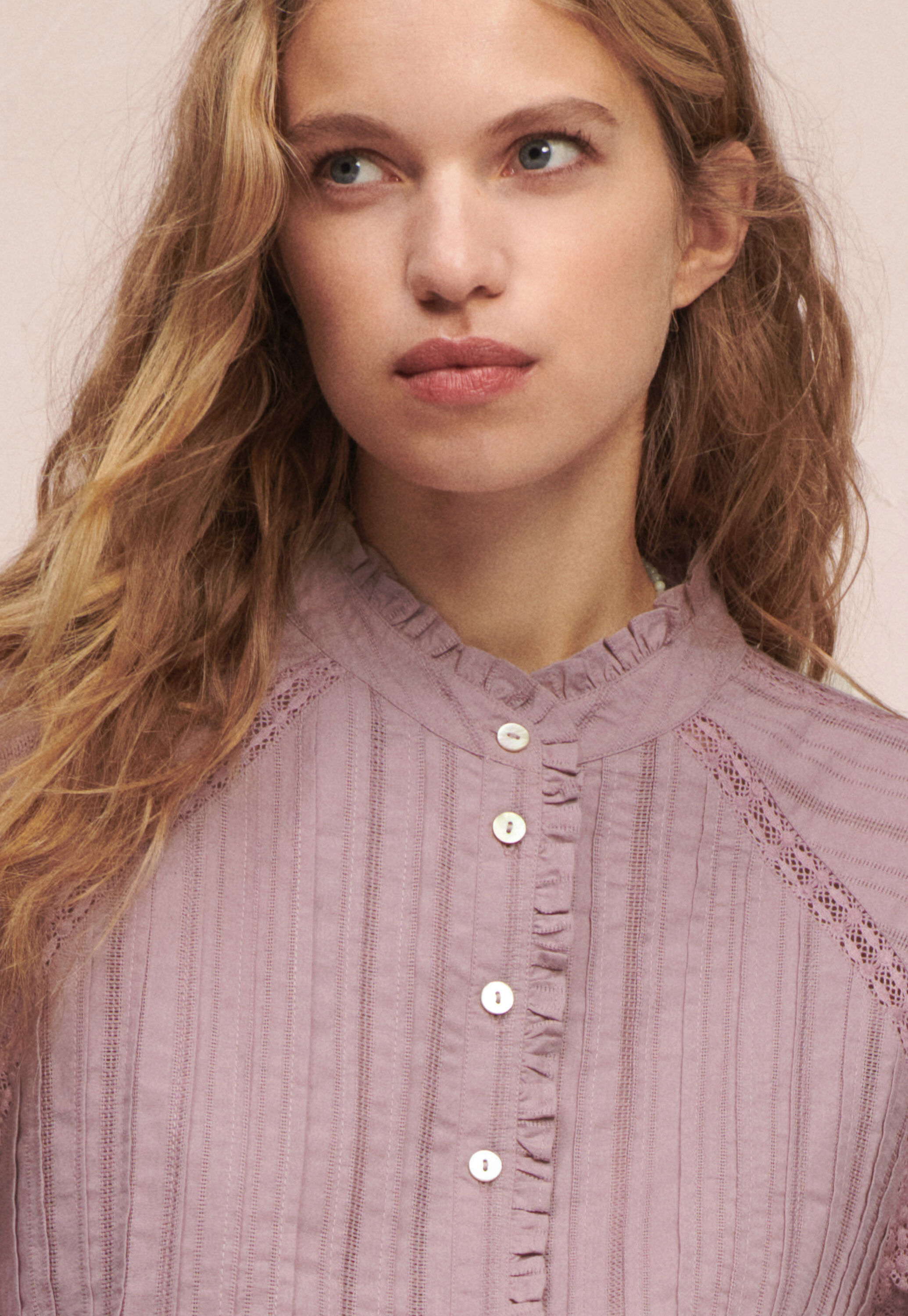 Tuck-detail blouse