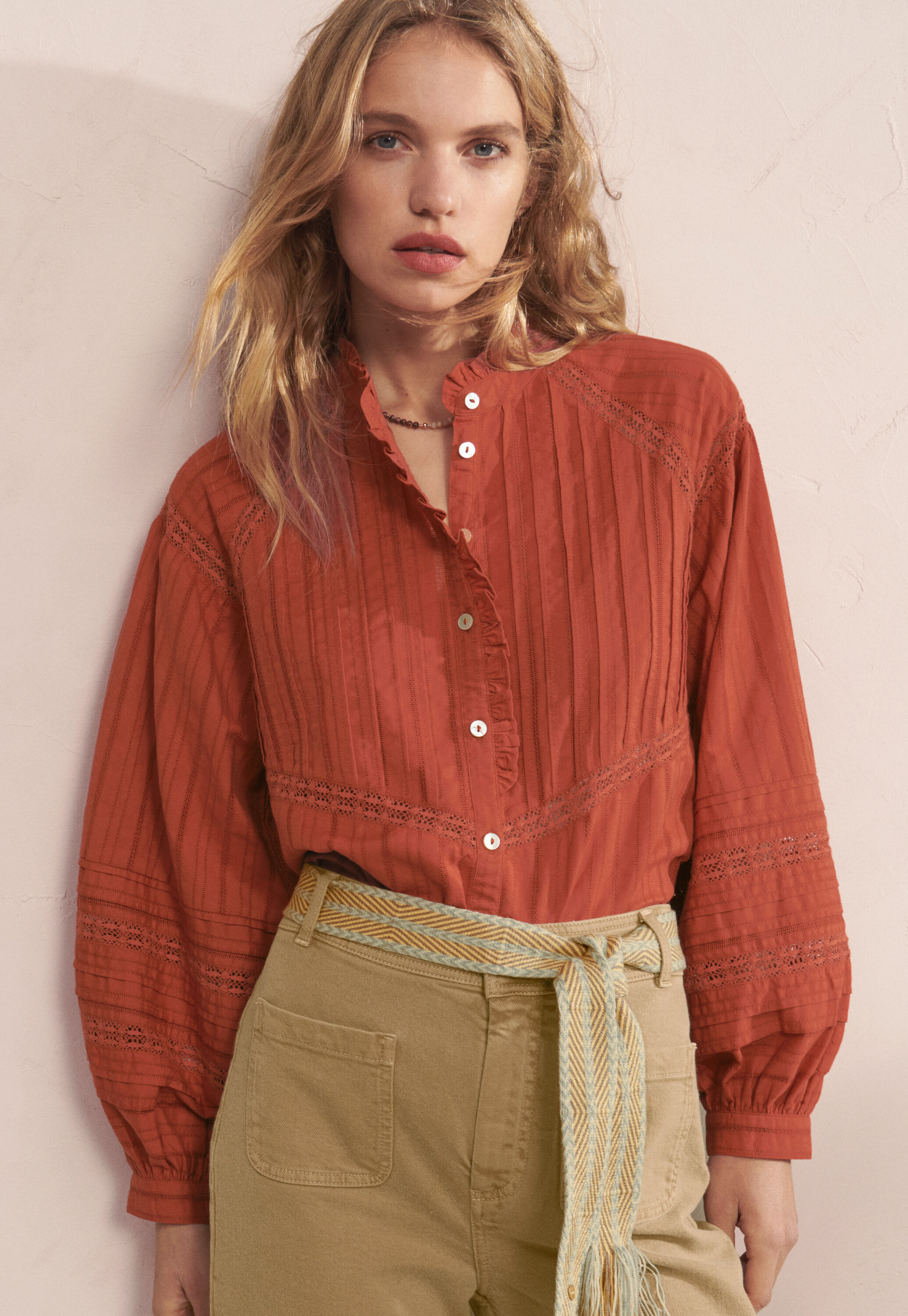 Pintuck blouse