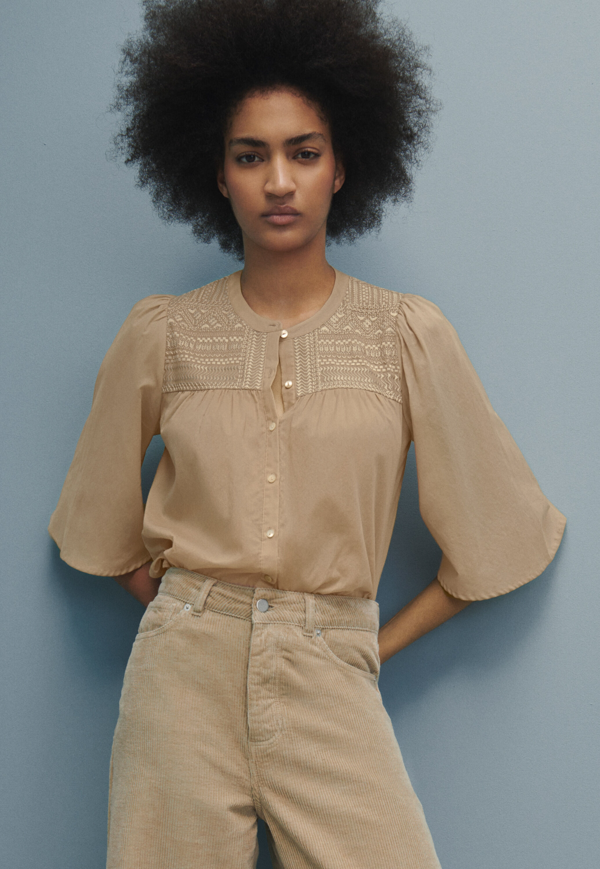 Pintuck blouse