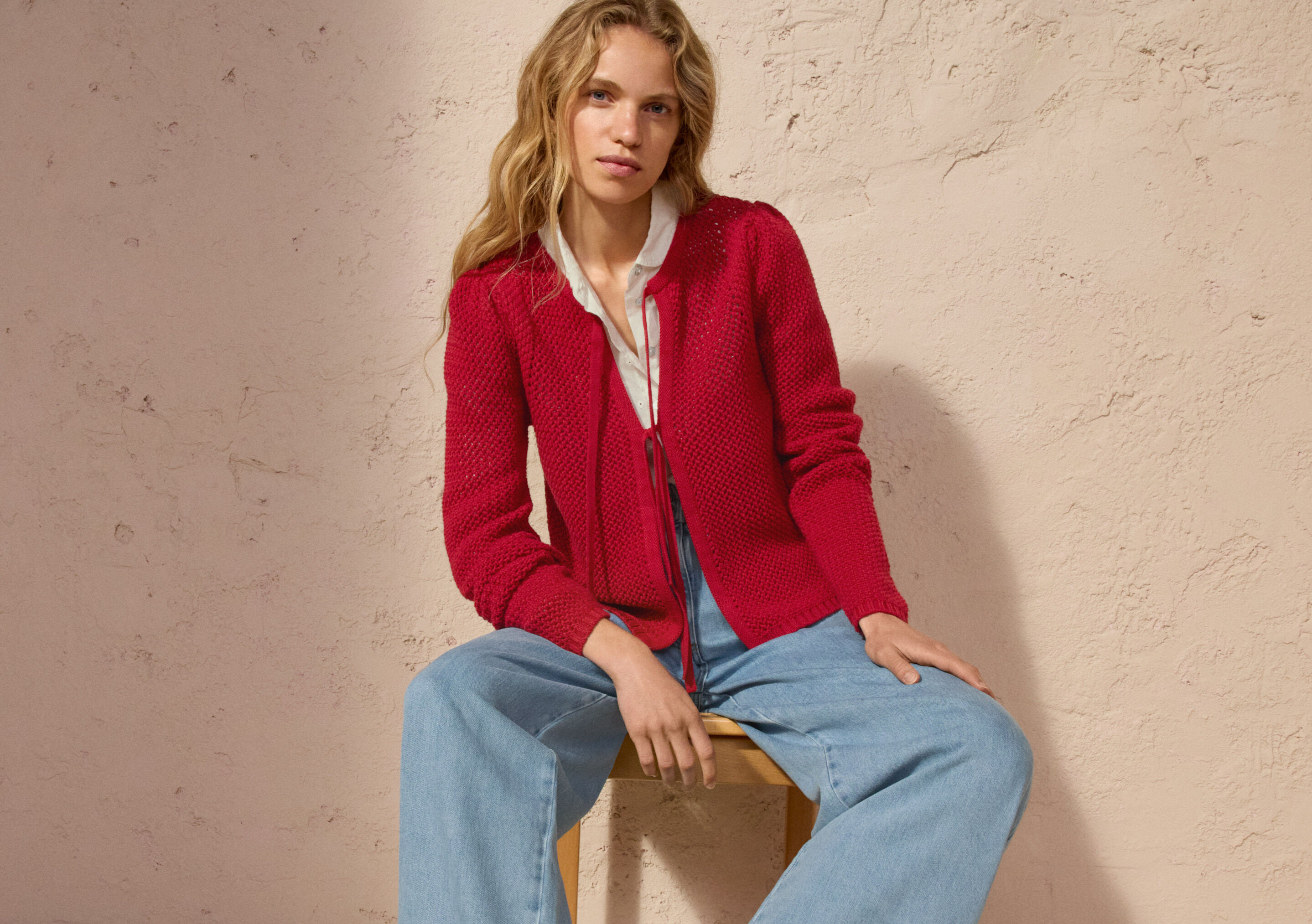 Tie-front cardigan