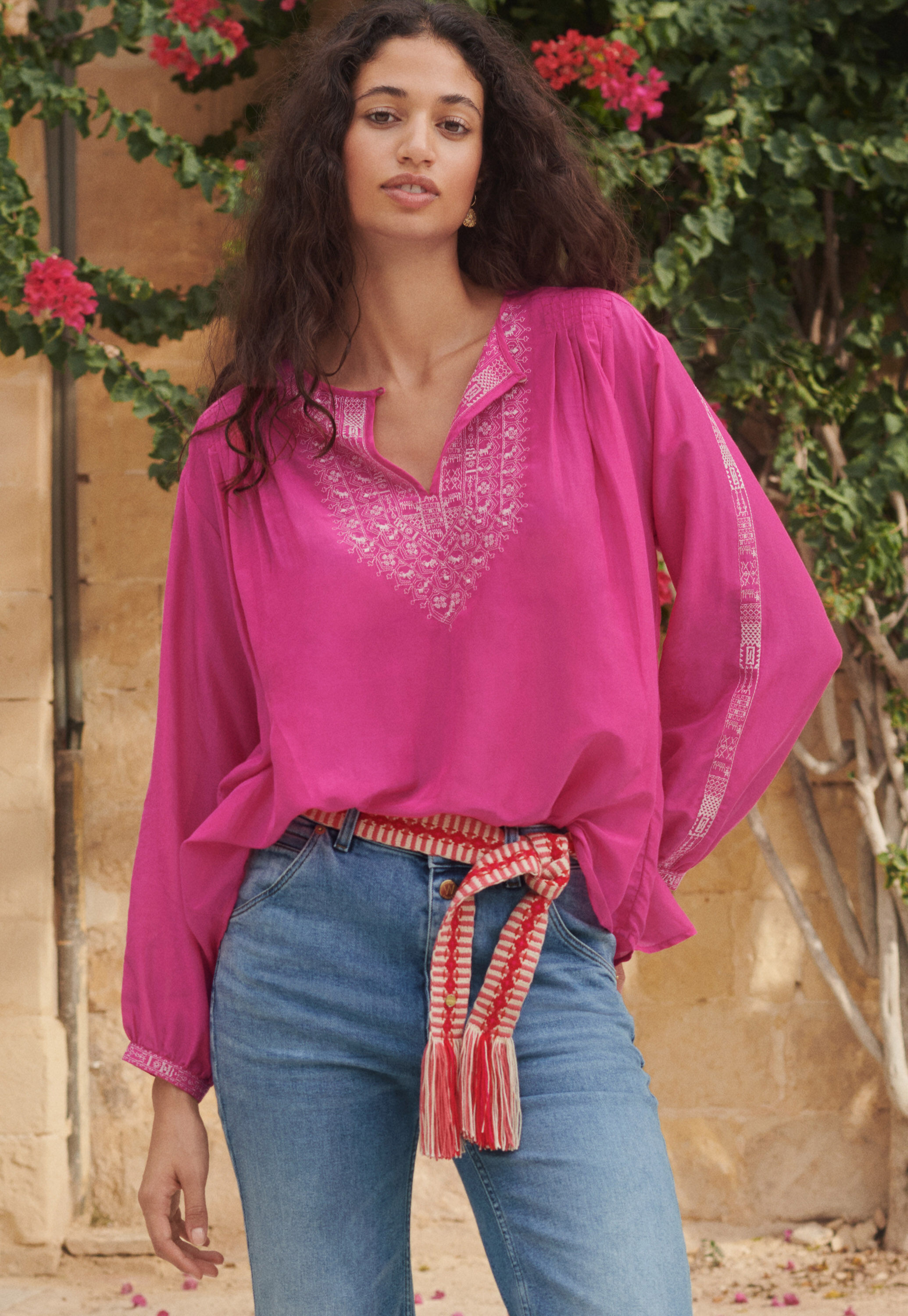 Pintuck blouse