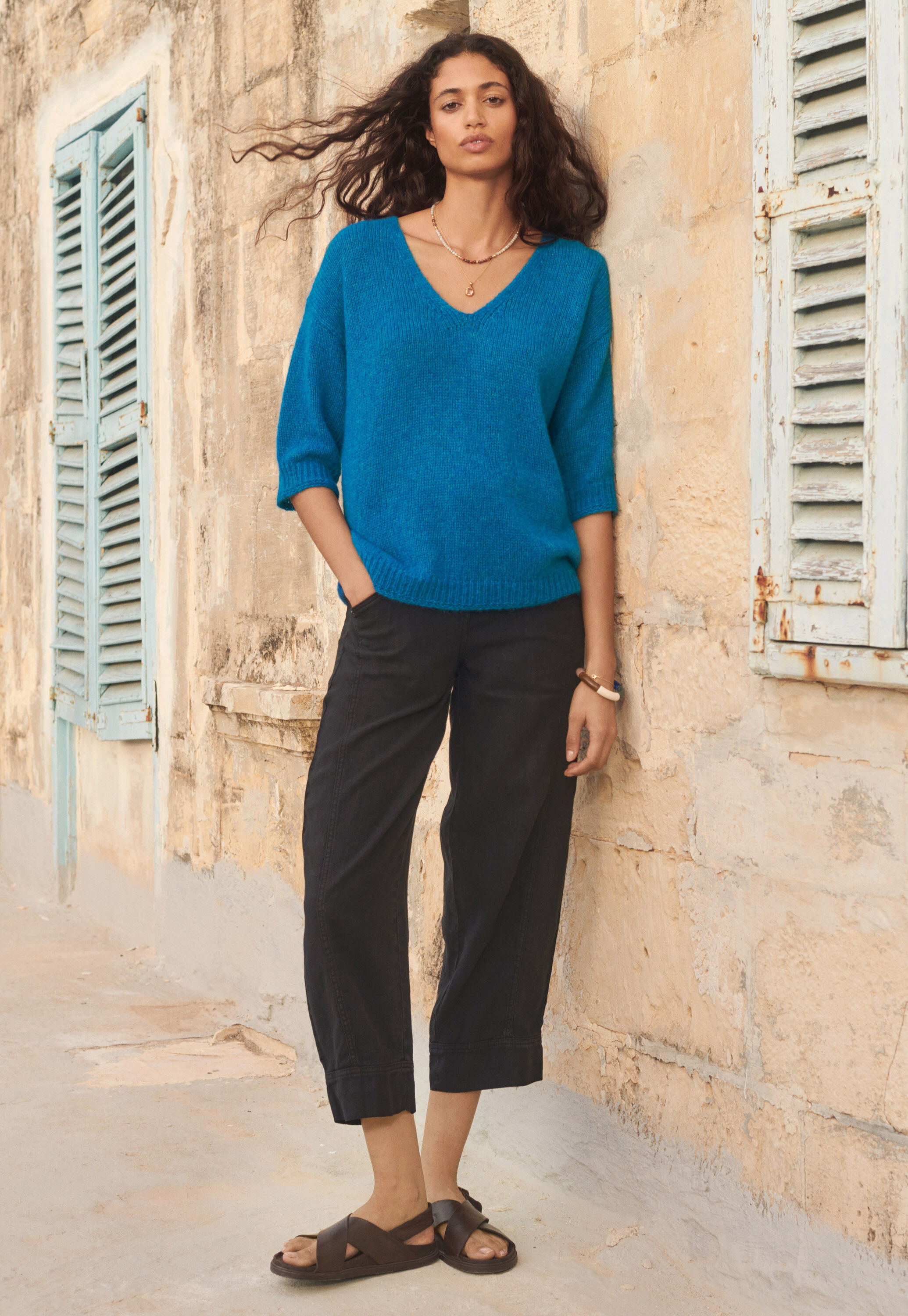 V-neck sweater