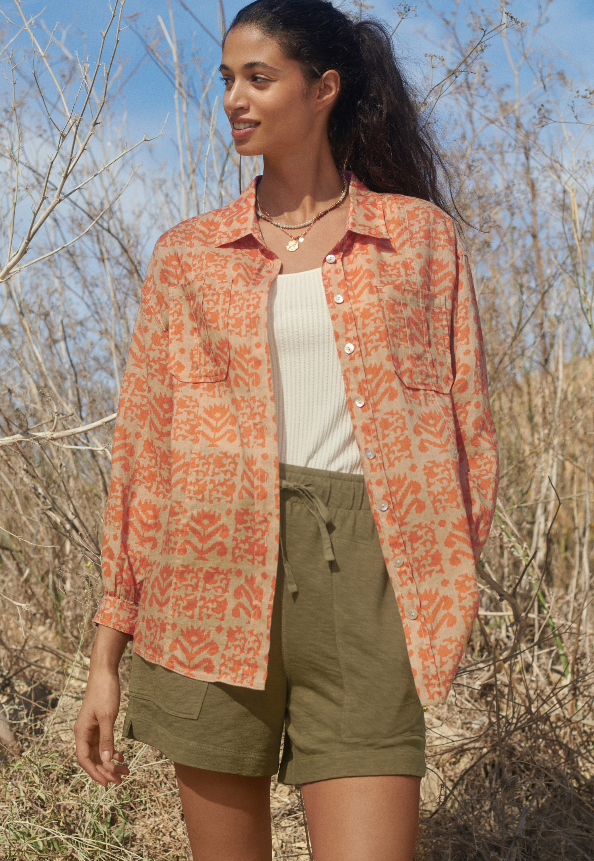Oversized printed shirt