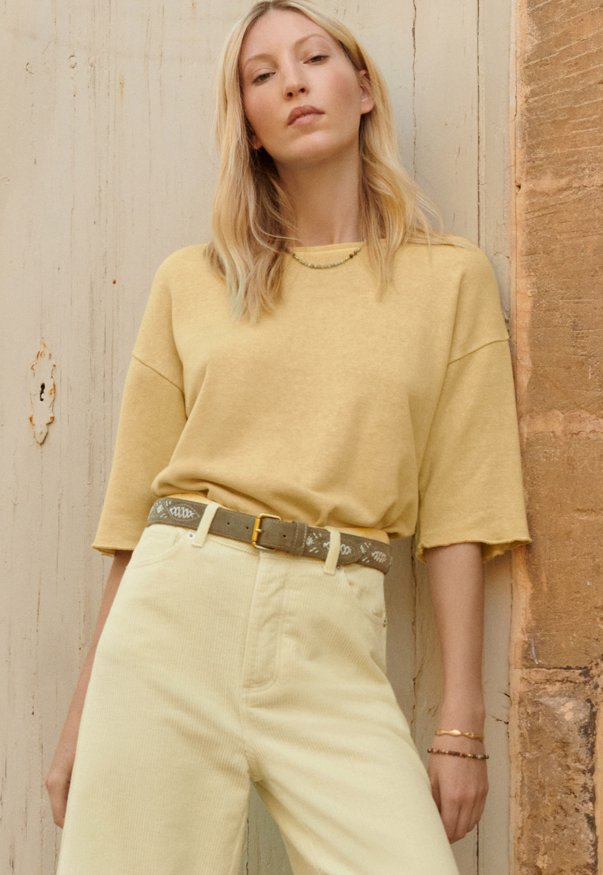 Suede belt