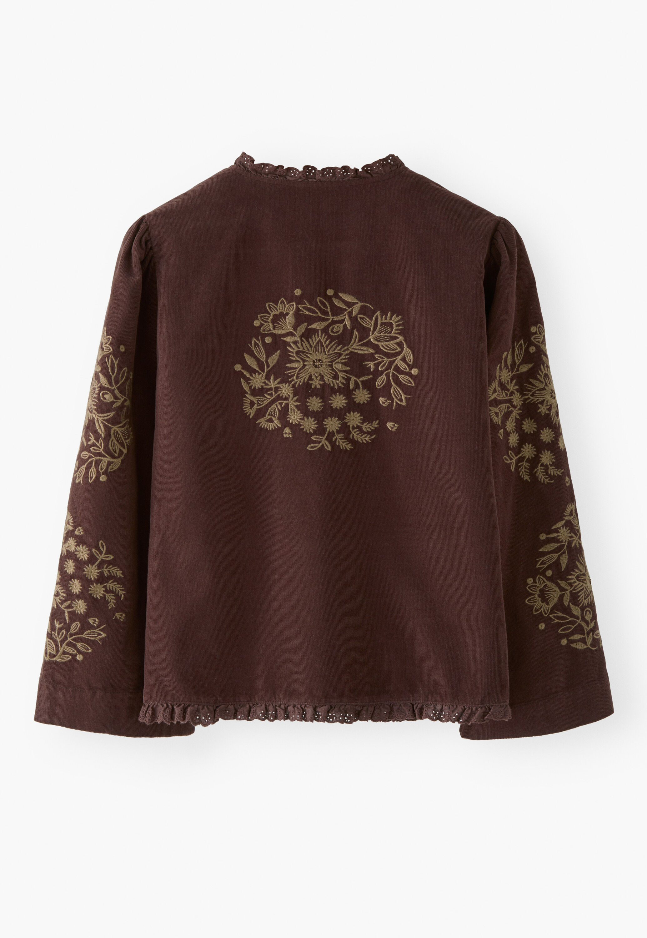 Tie-front cord top, Espresso, large