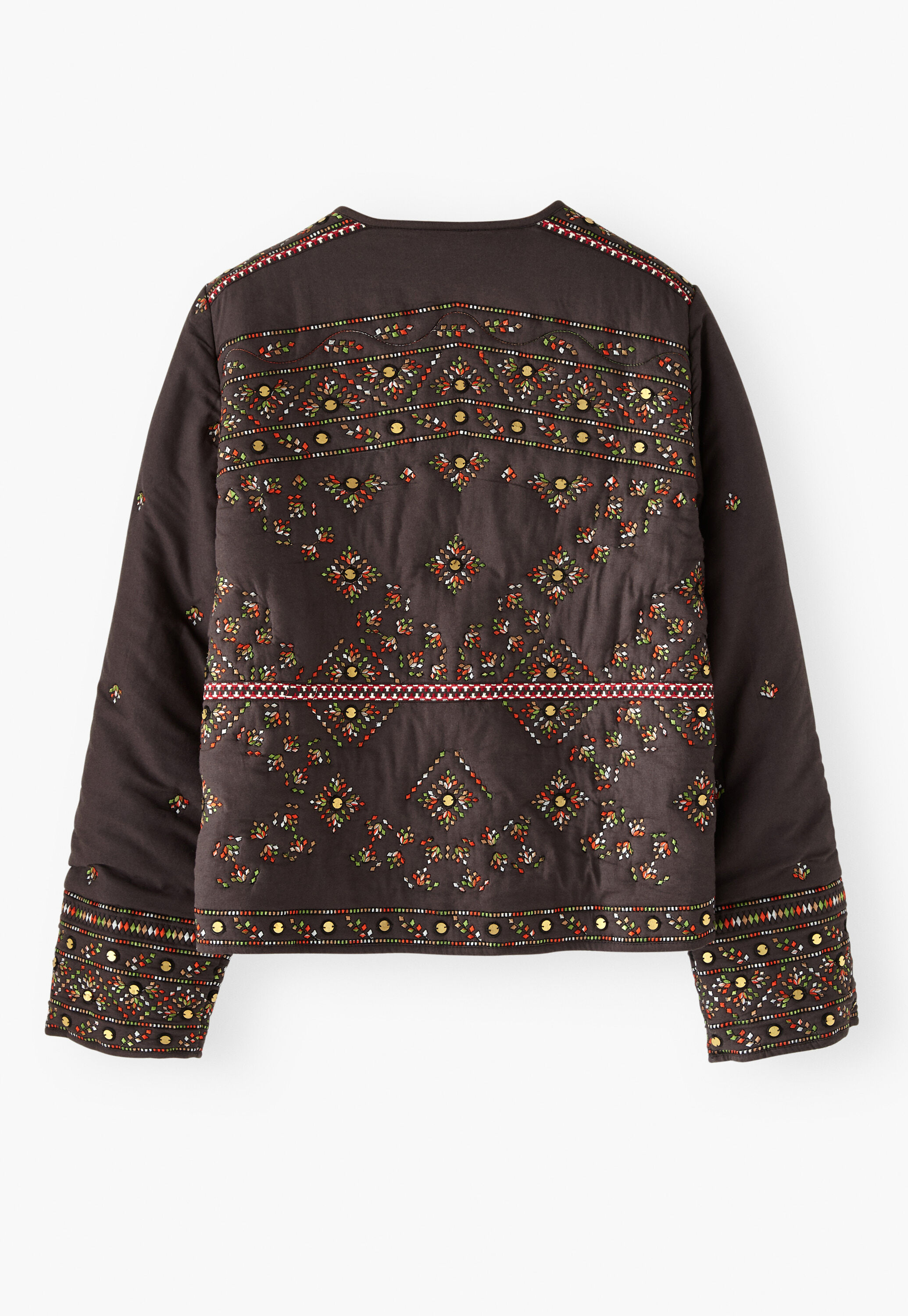 Quilted embroidered jacket