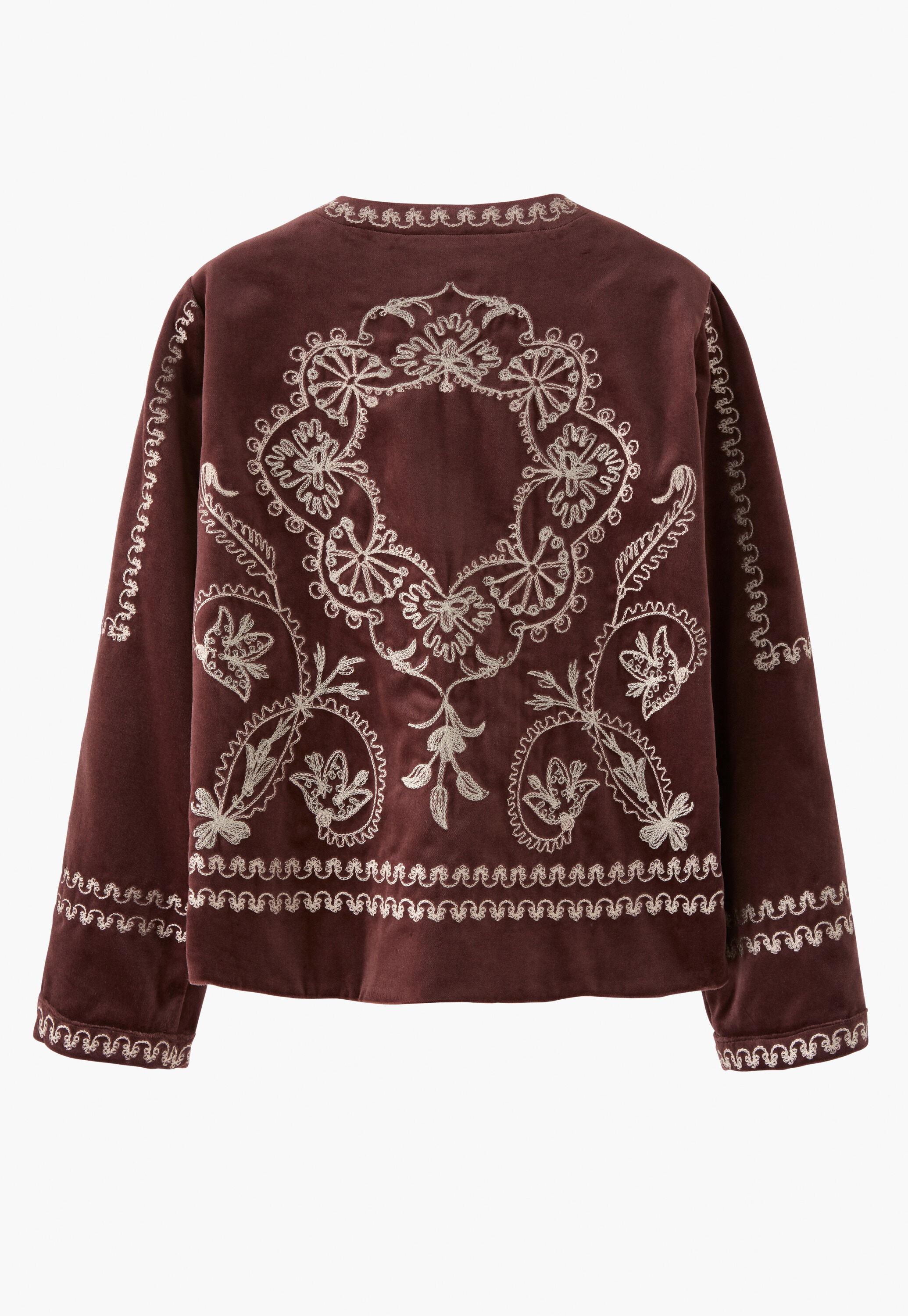 Embroidered velvet jacket, Port, large