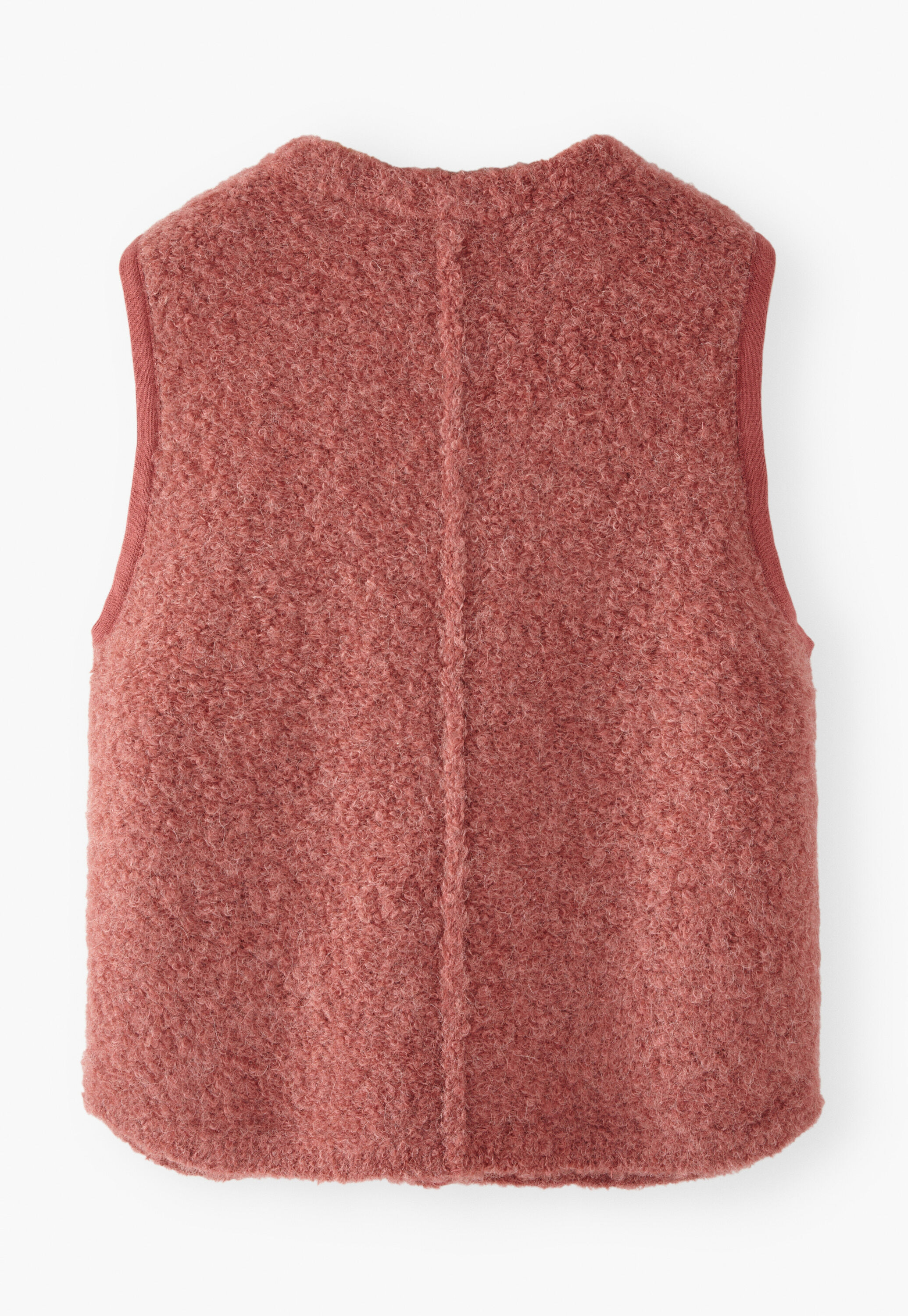 Boucl&eacute; knitted gilet, Berry twist, large