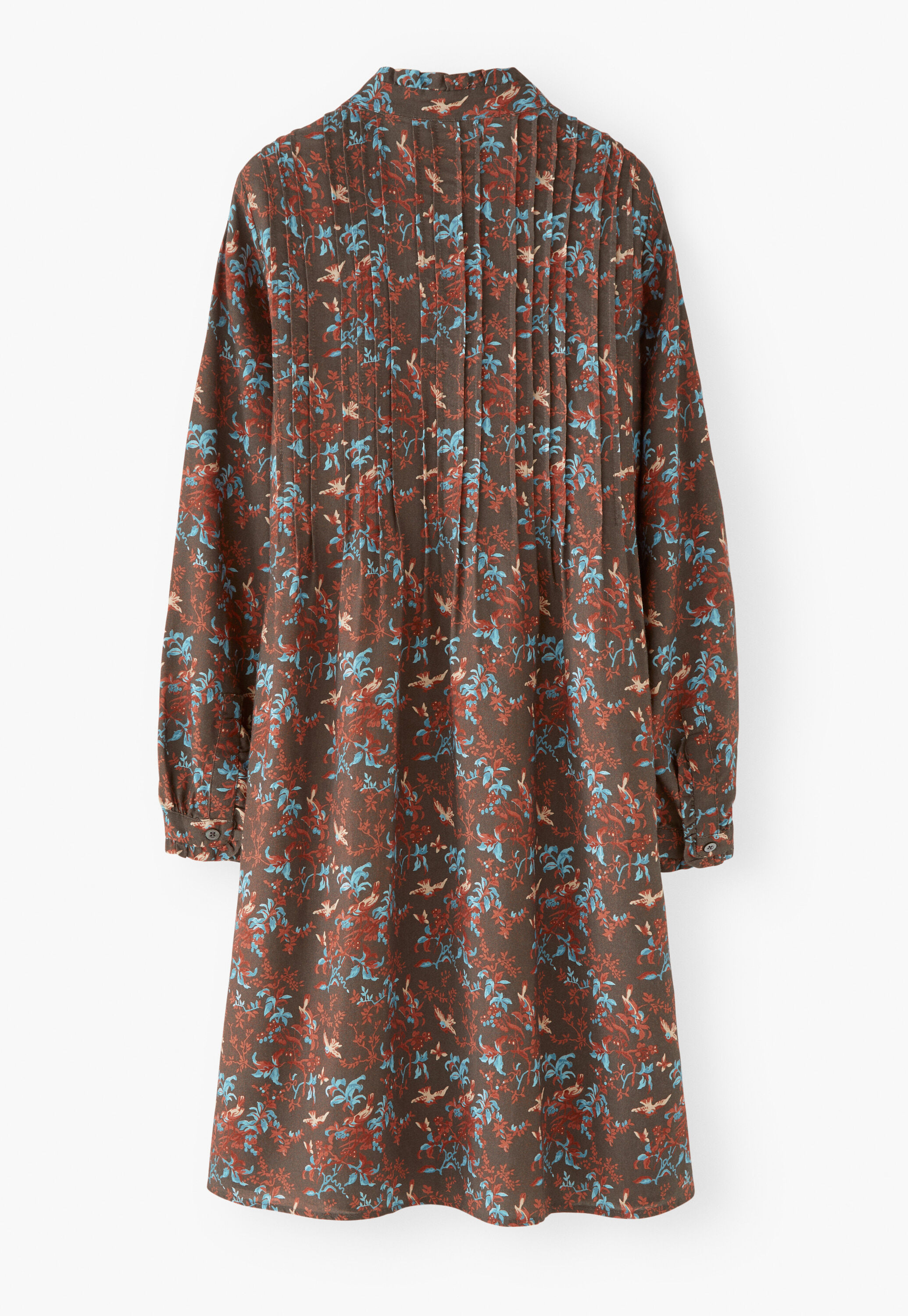 Printed shirtdress, Raspberry espresso, large