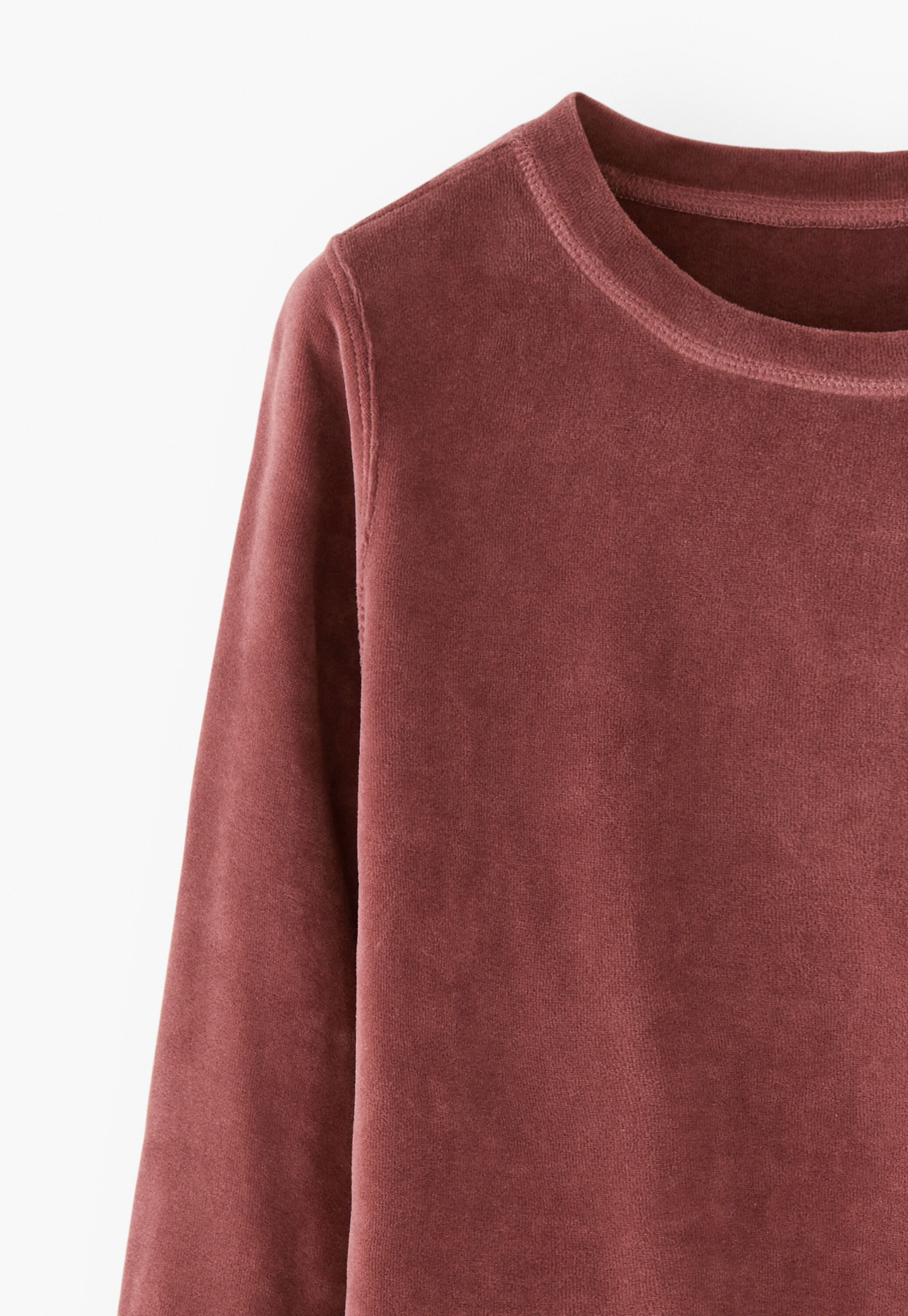 Velour top, Grape, large