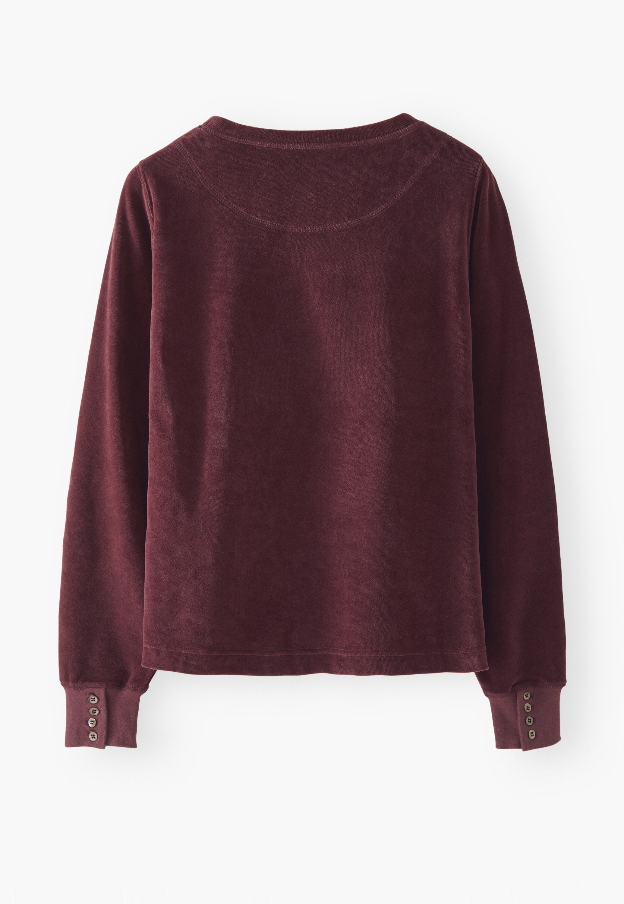 Velour top, Dark aubergine, large