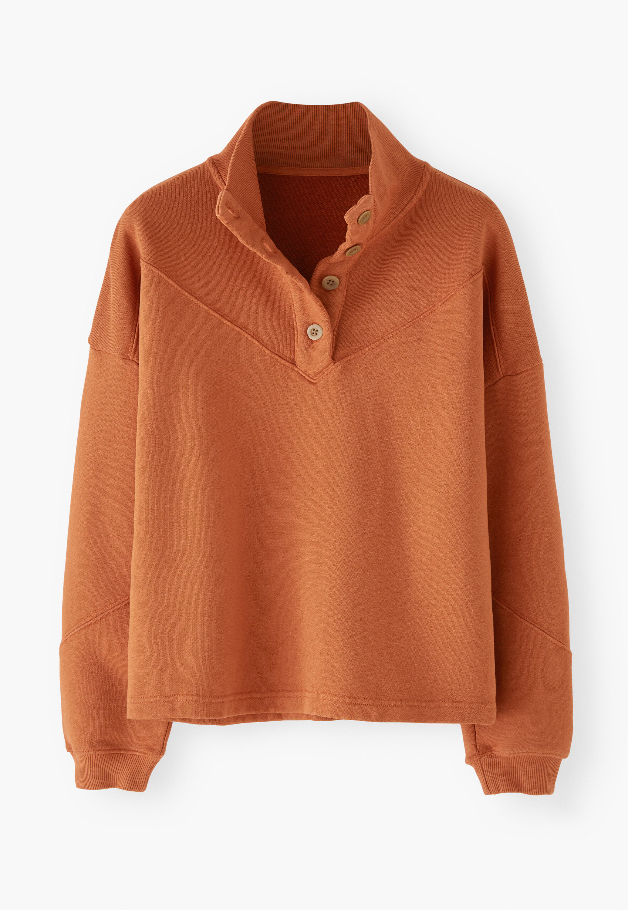 Striped sweatshirt, Burnt orange, large