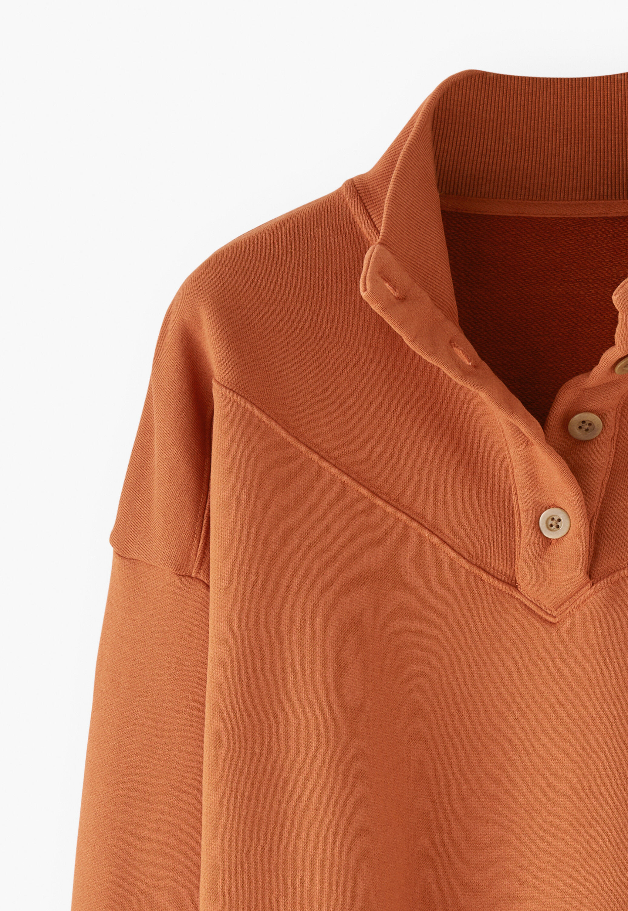 Striped sweatshirt, Burnt orange, large