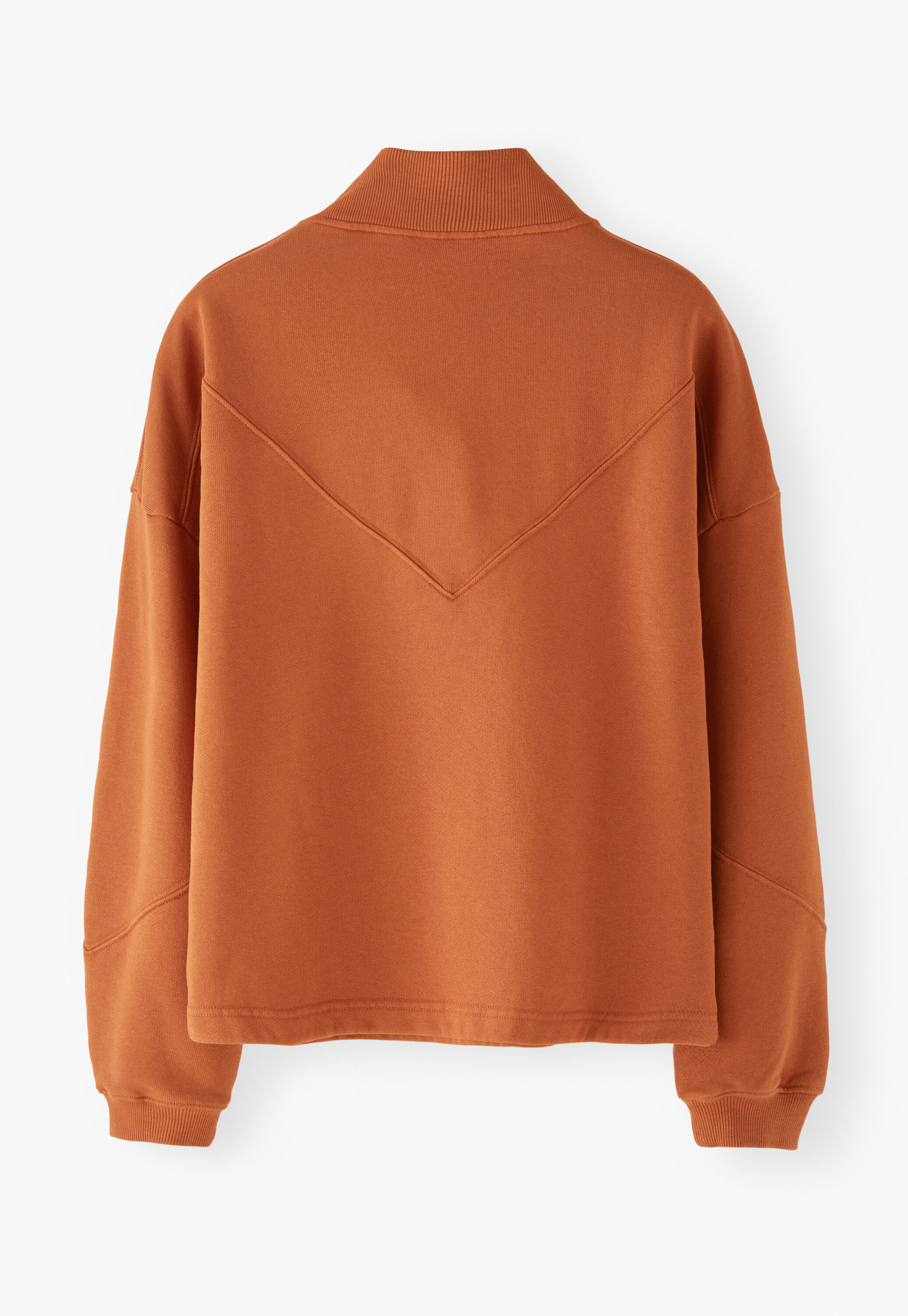 Striped sweatshirt, Burnt orange, large