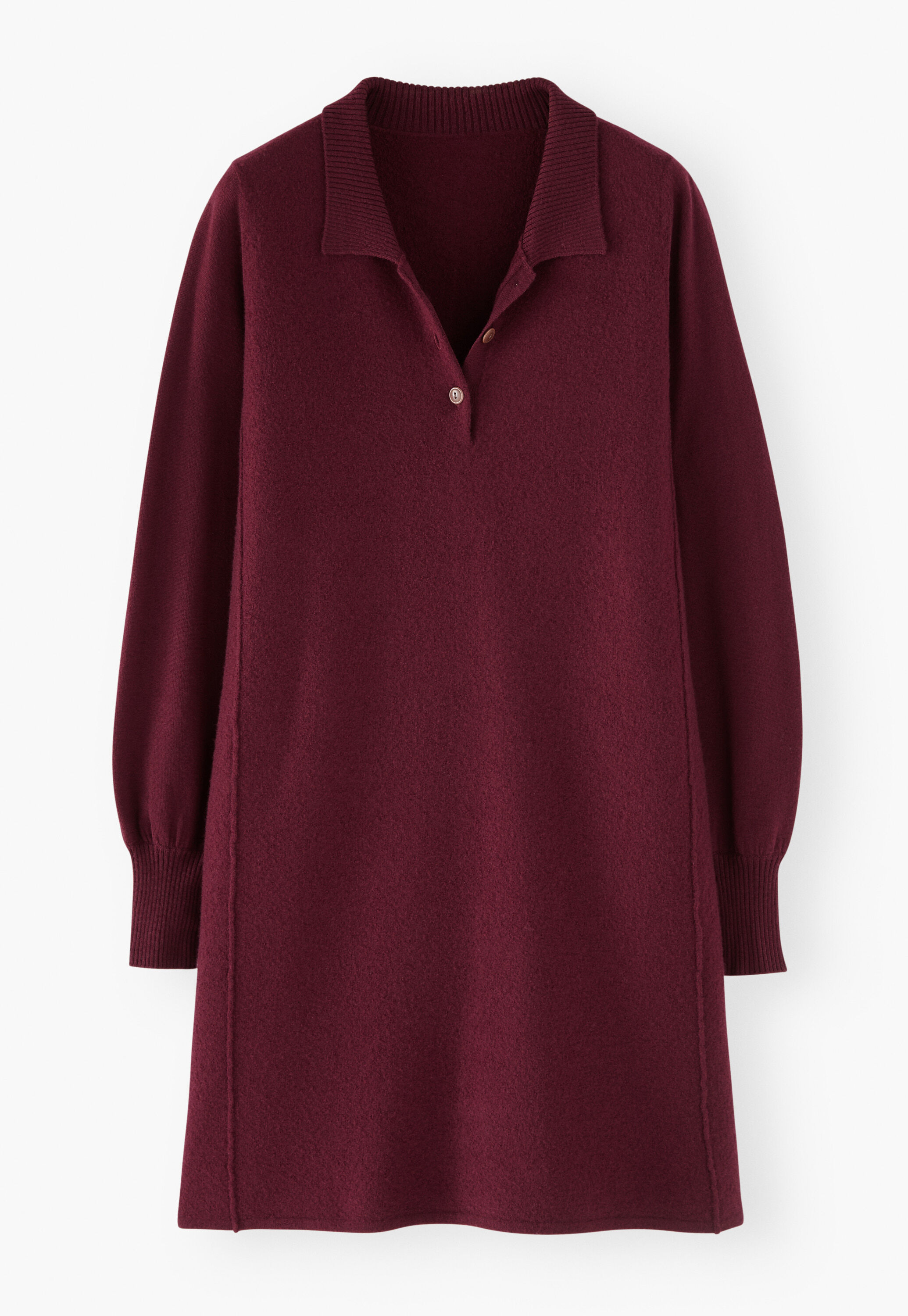 Collared dress, Burgundy, large