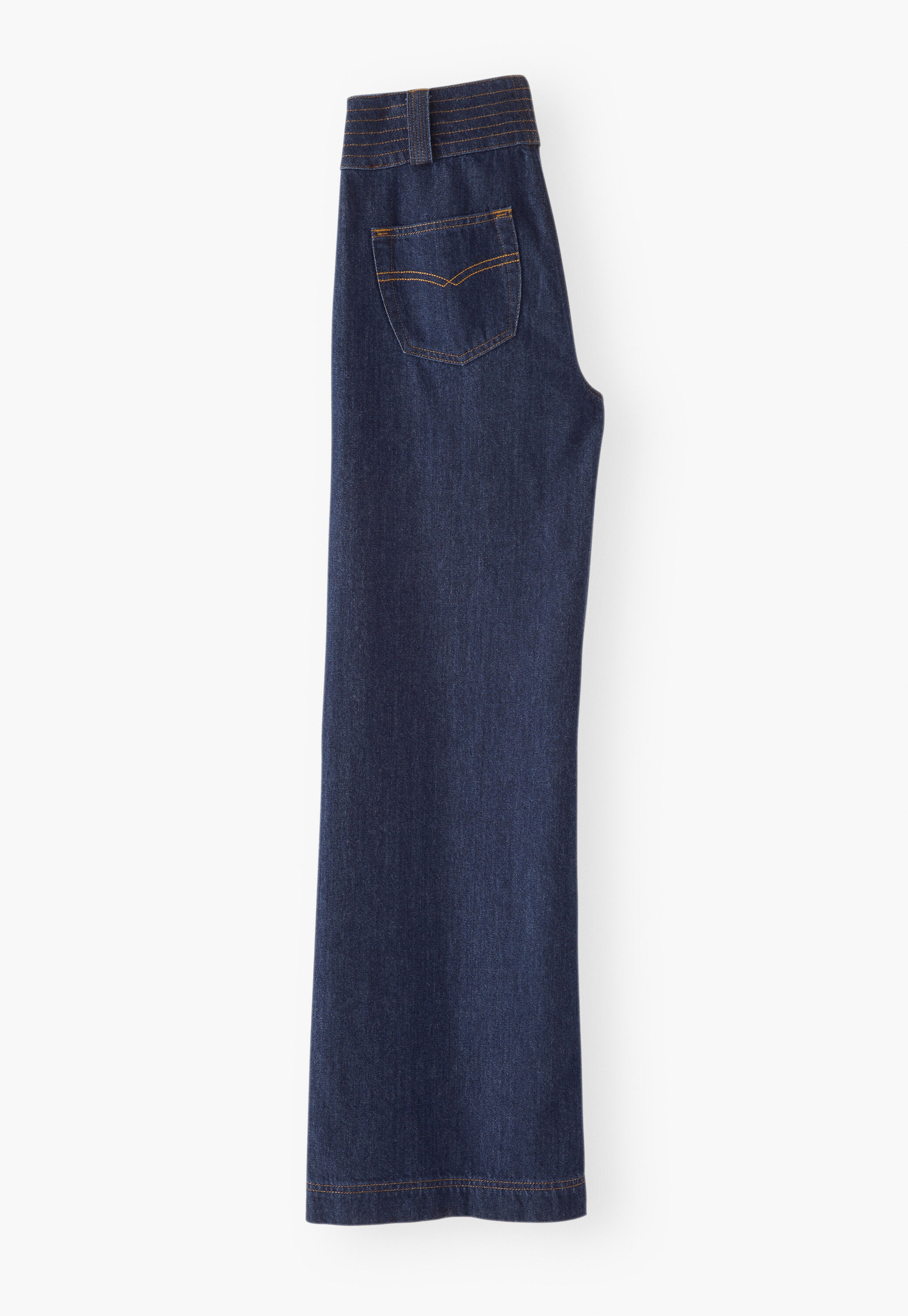 Drapey wide-leg jeans, Rinse wash, large