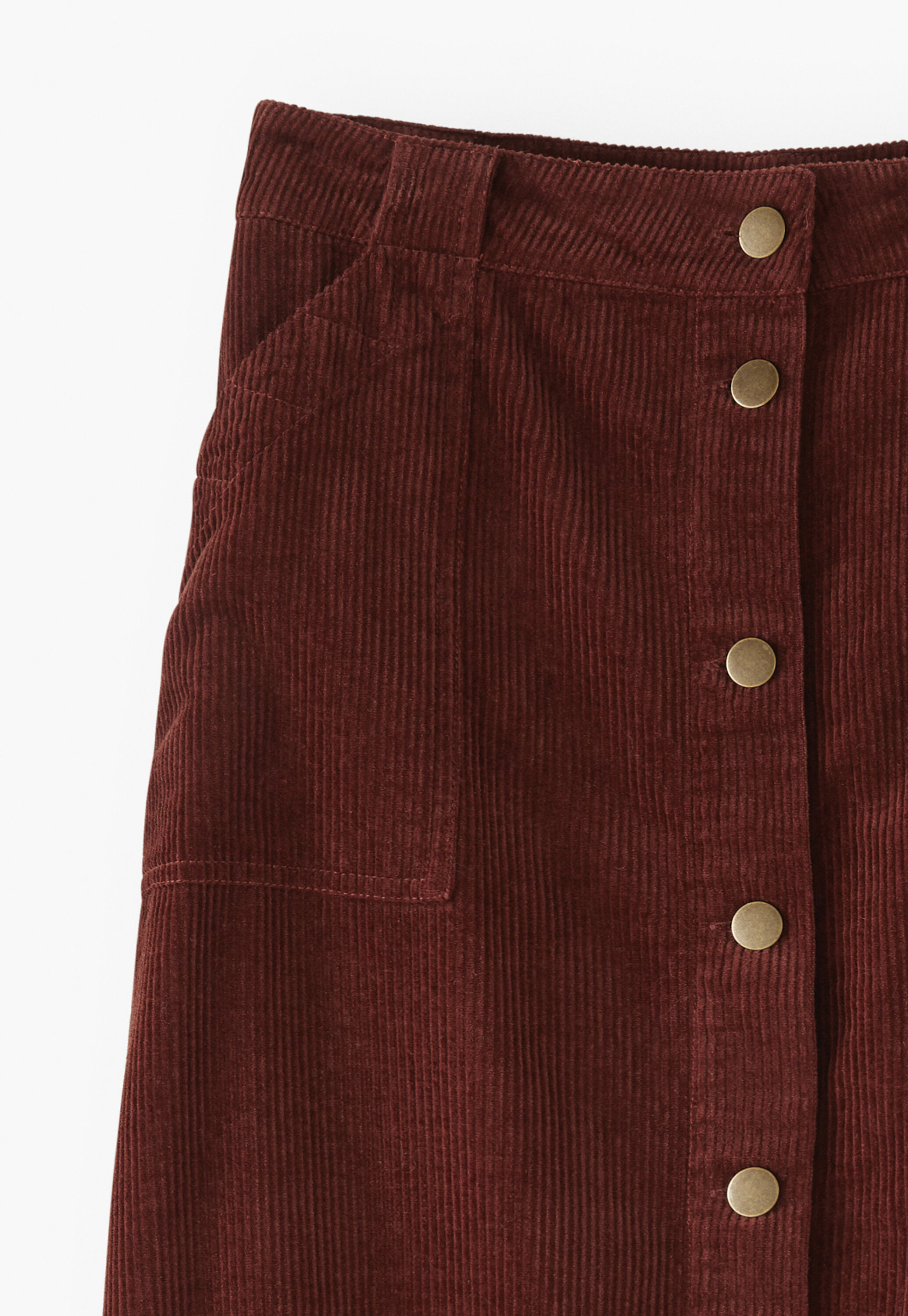 Button-front skirt