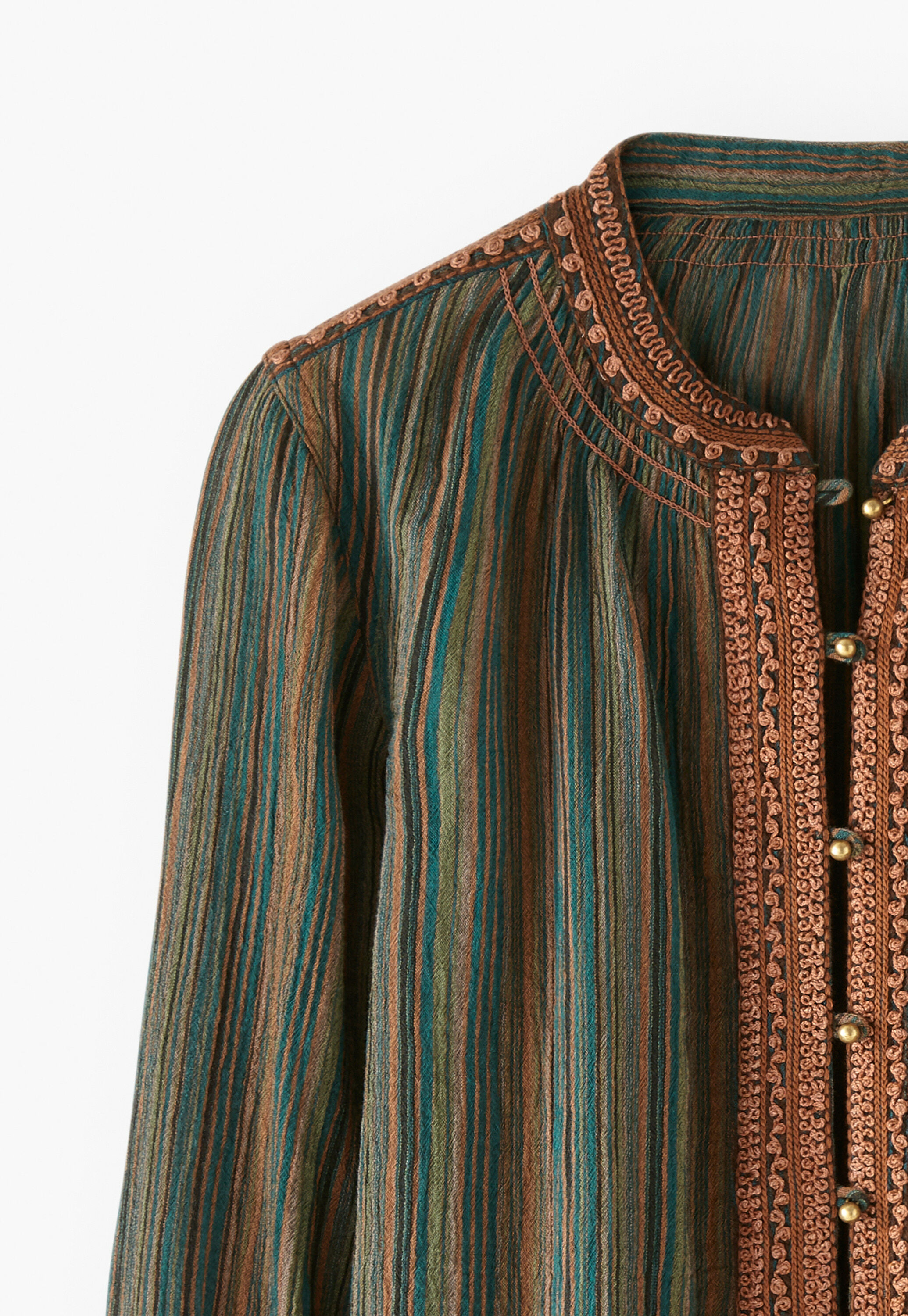 Crinkle stripe blouse