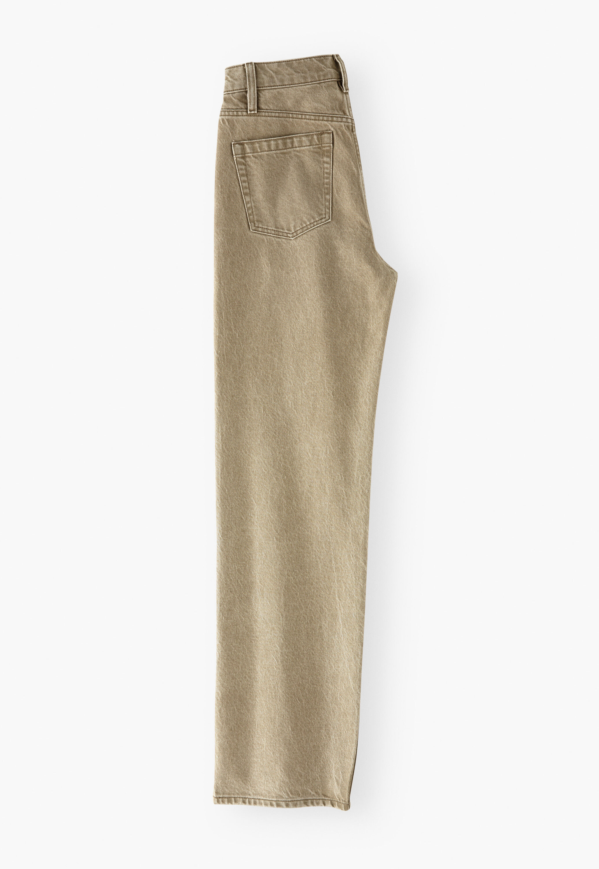 Split-hem jeans, Olive grey, large