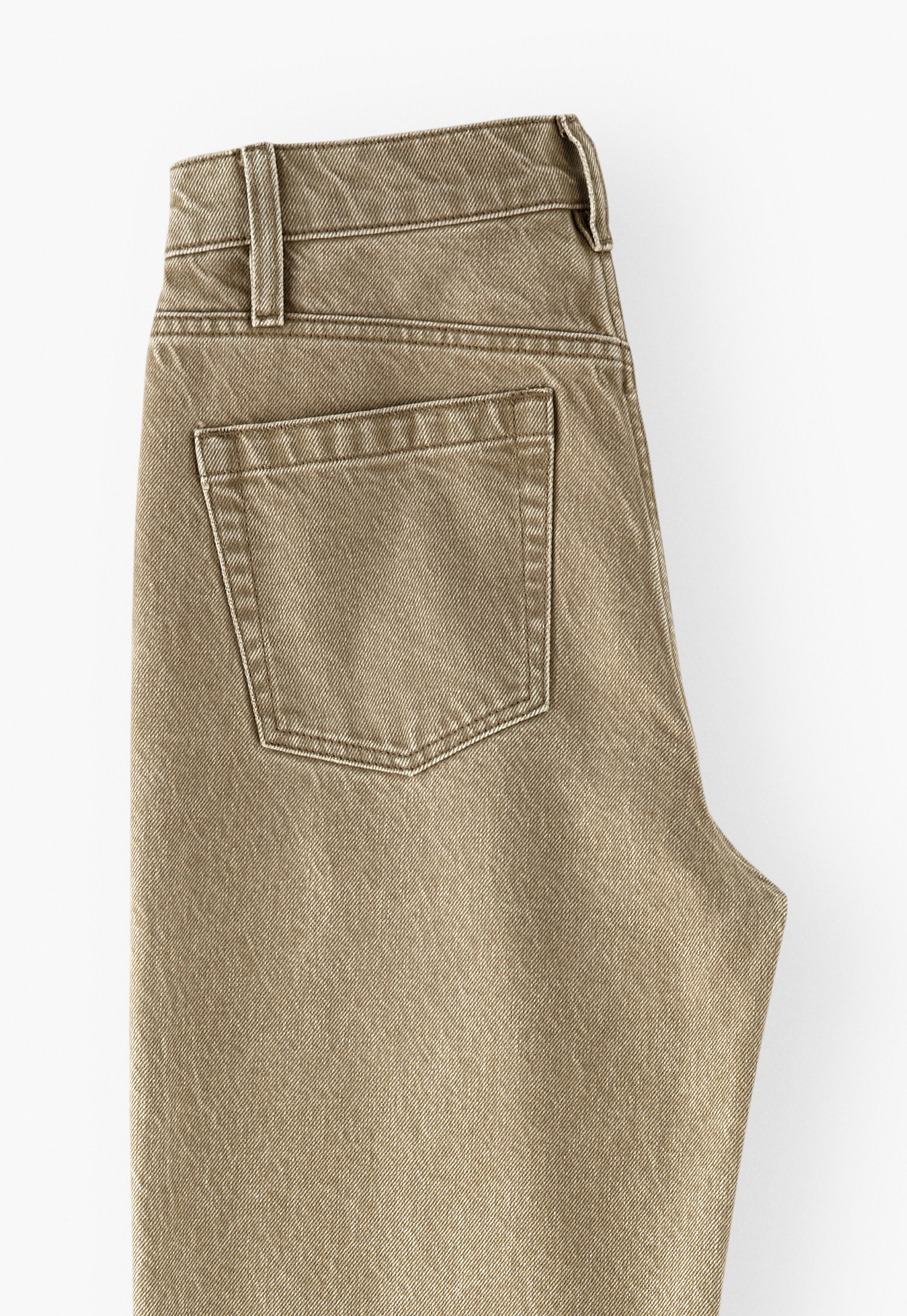 Split-hem jeans, Olive grey, large