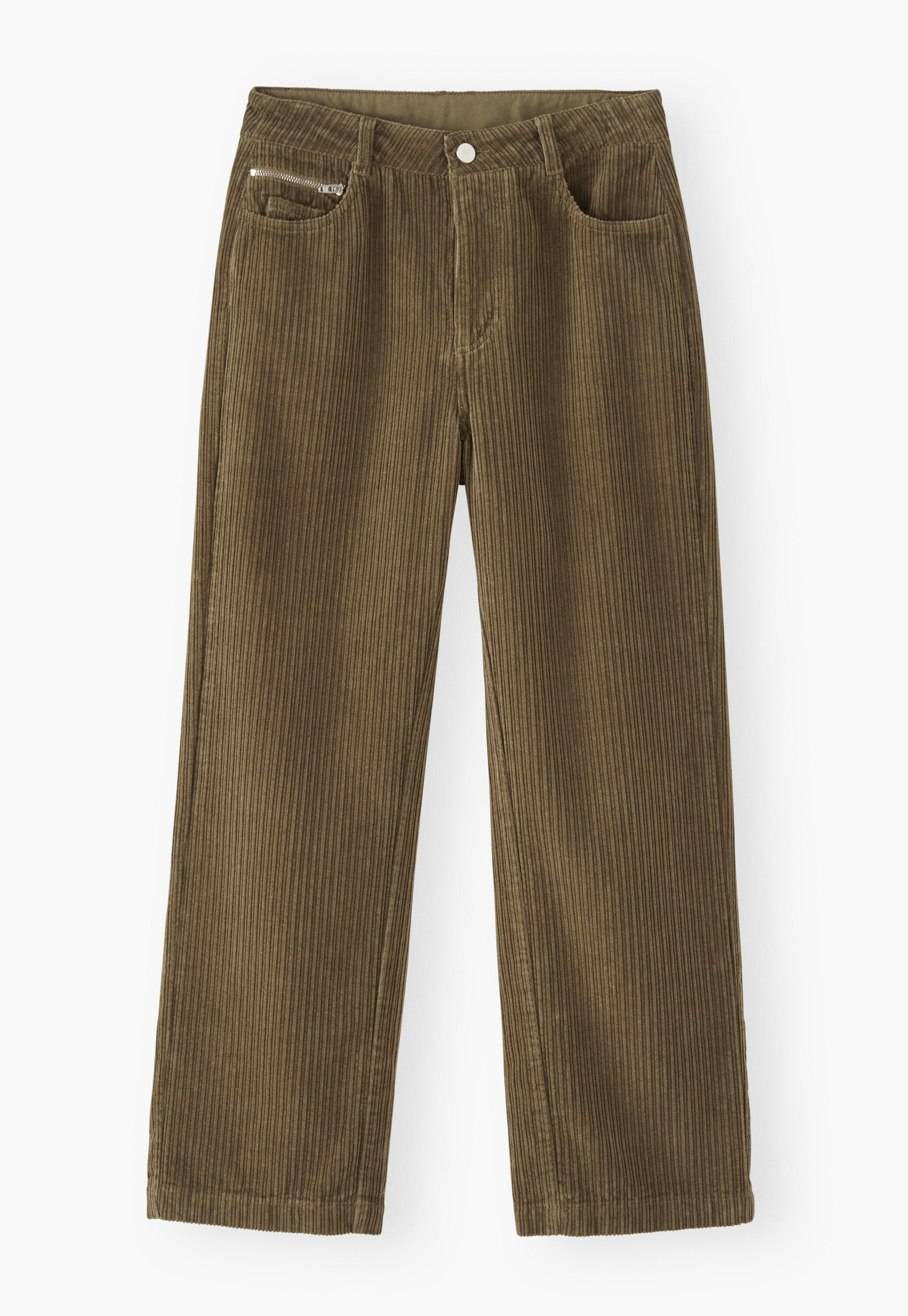 Cropped cord trousers