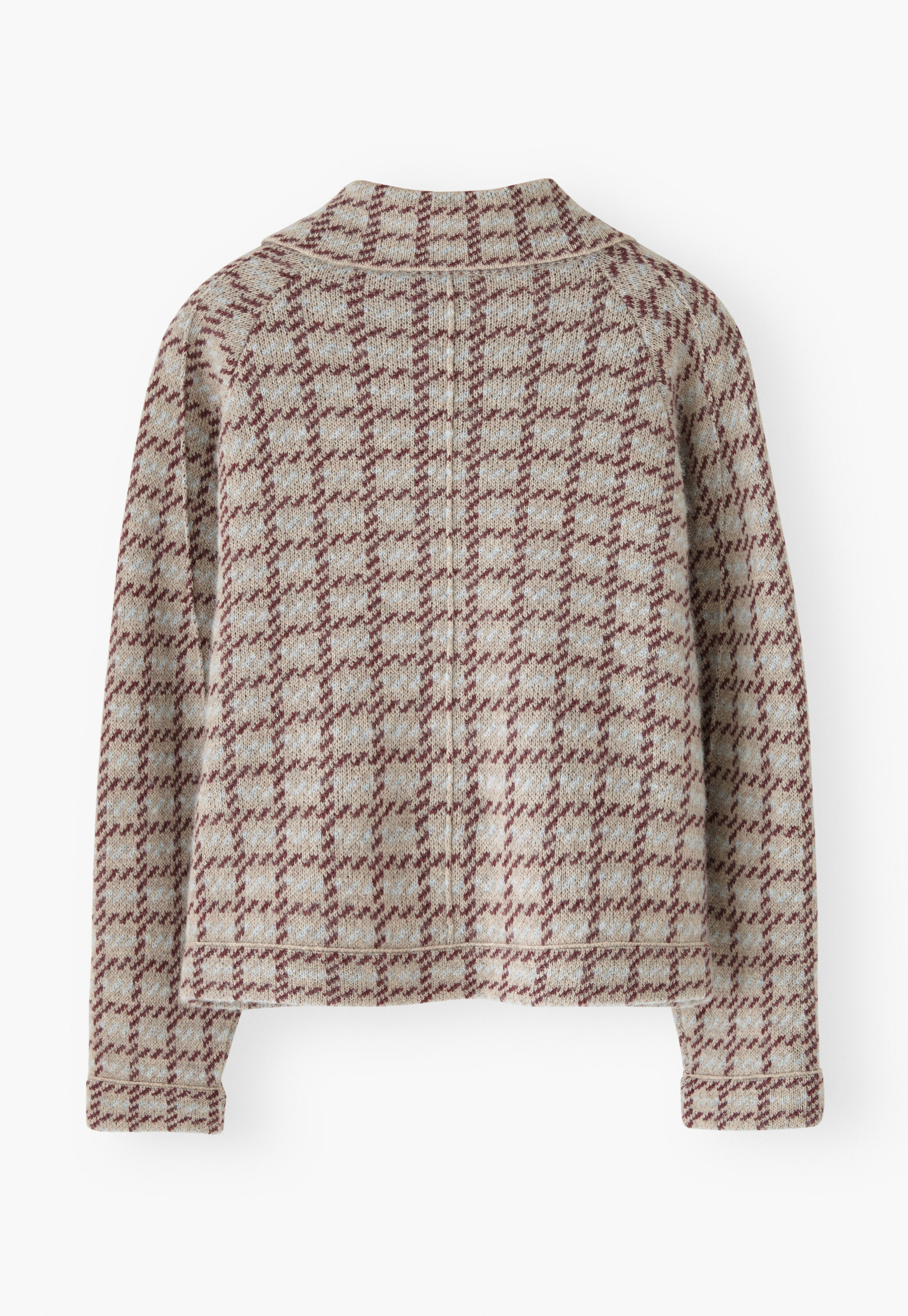 Knitted checked jacket