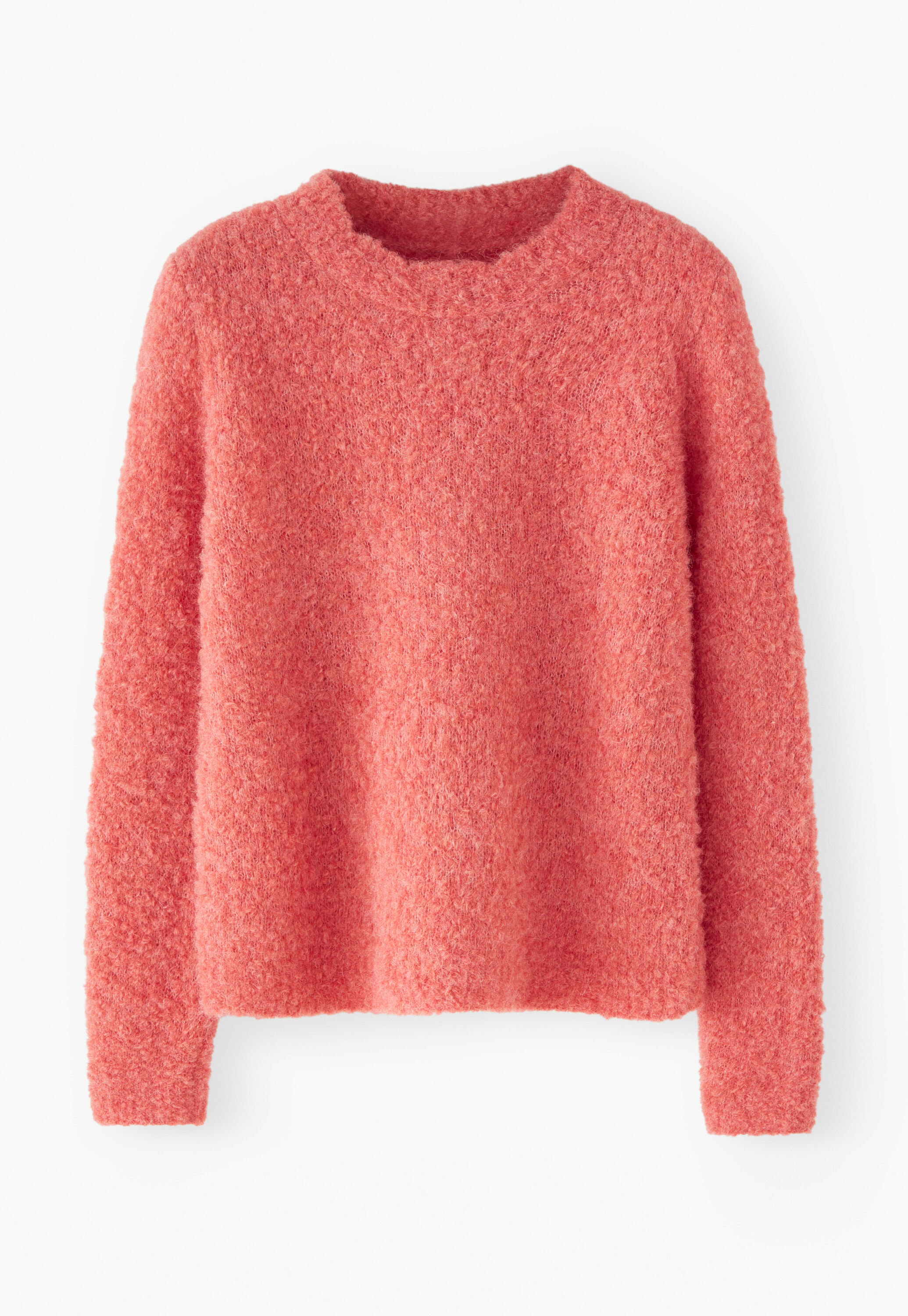 Boucl&eacute; round-neck sweater