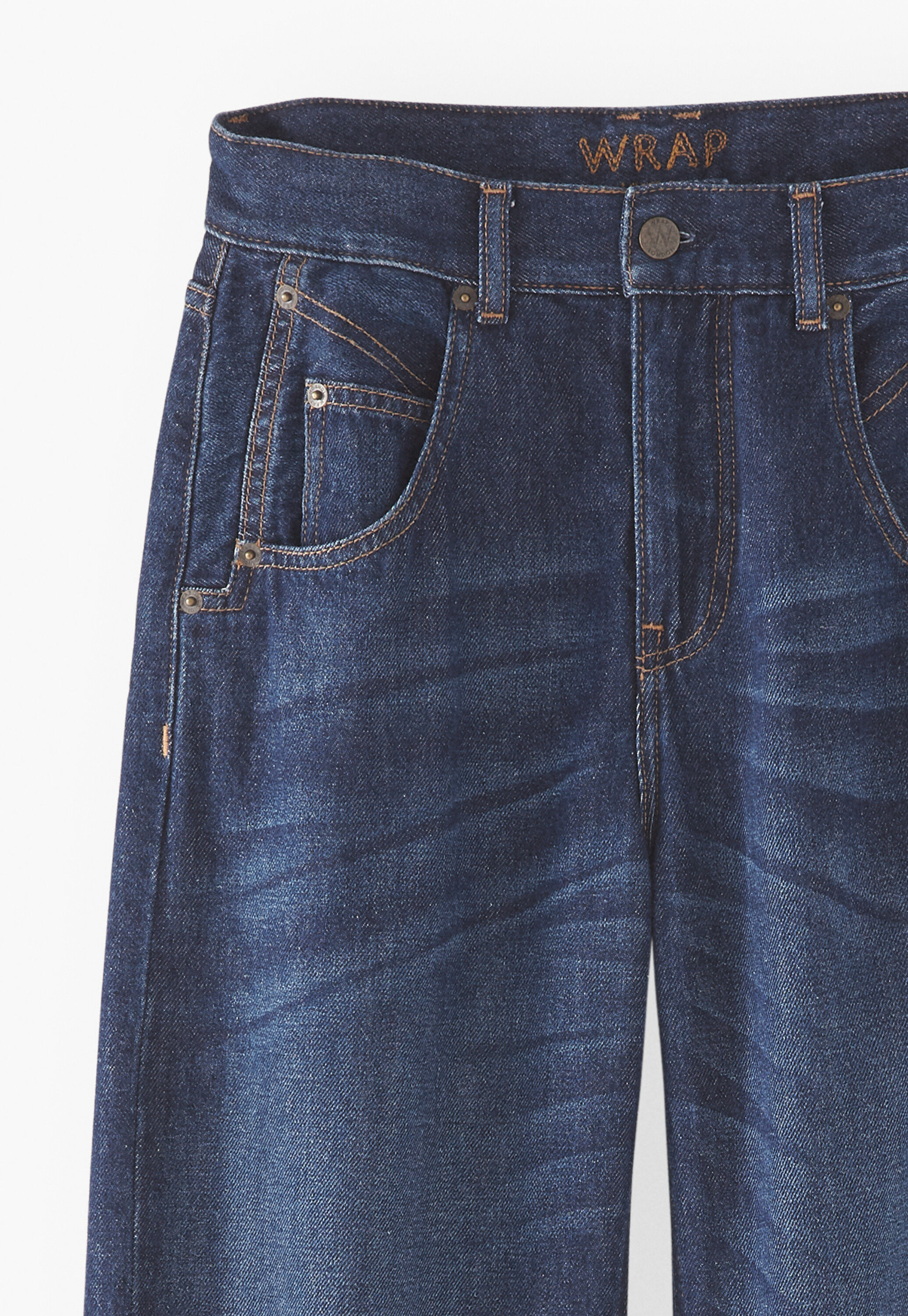 Straight-leg jean, Dark wash, large