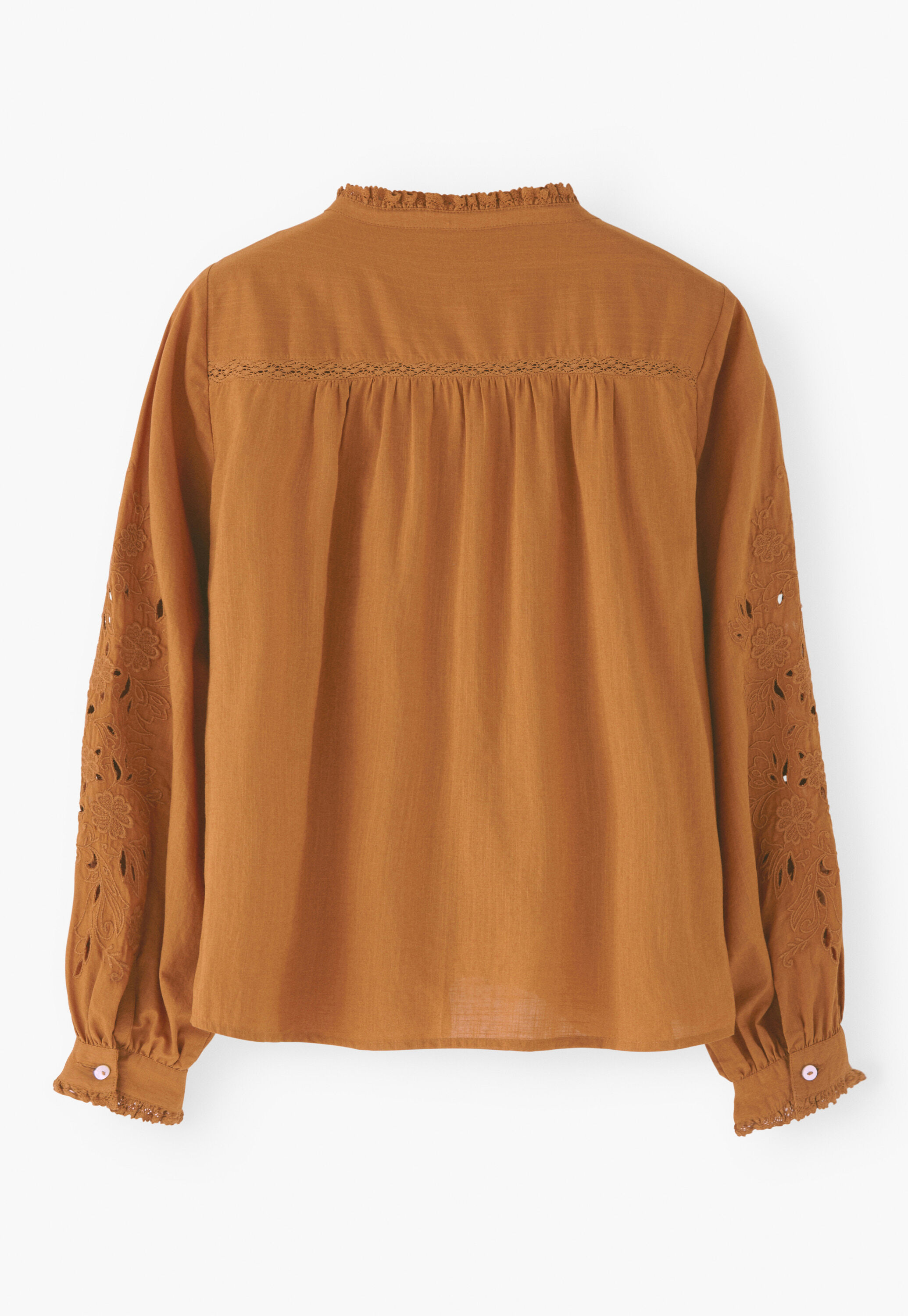 Lace pintuck blouse