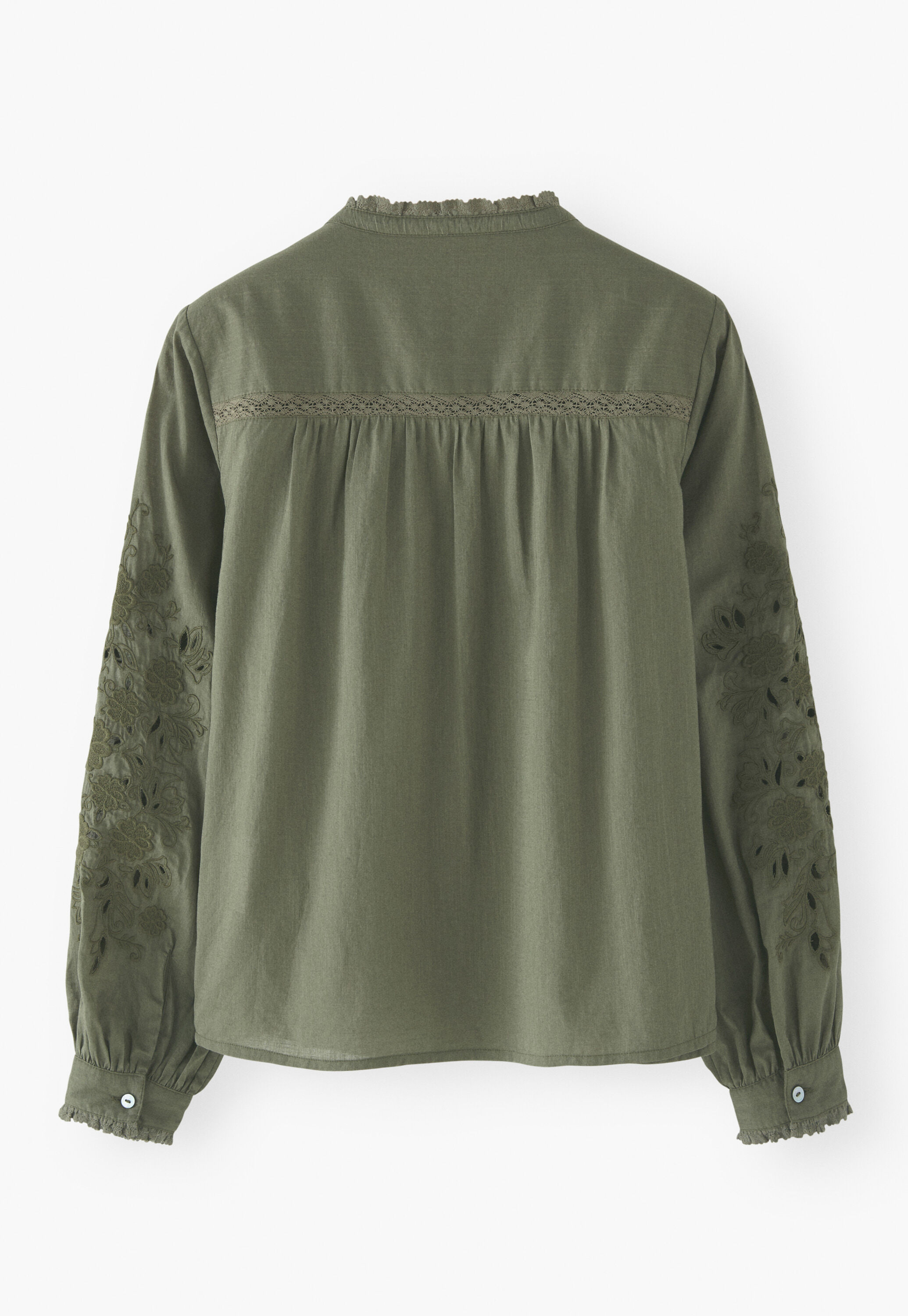 Lace pintuck blouse