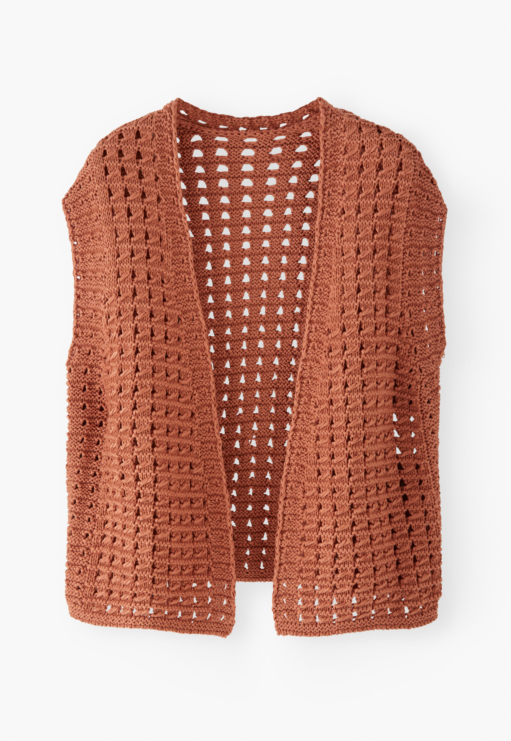 Crochet-stitch waistcoat