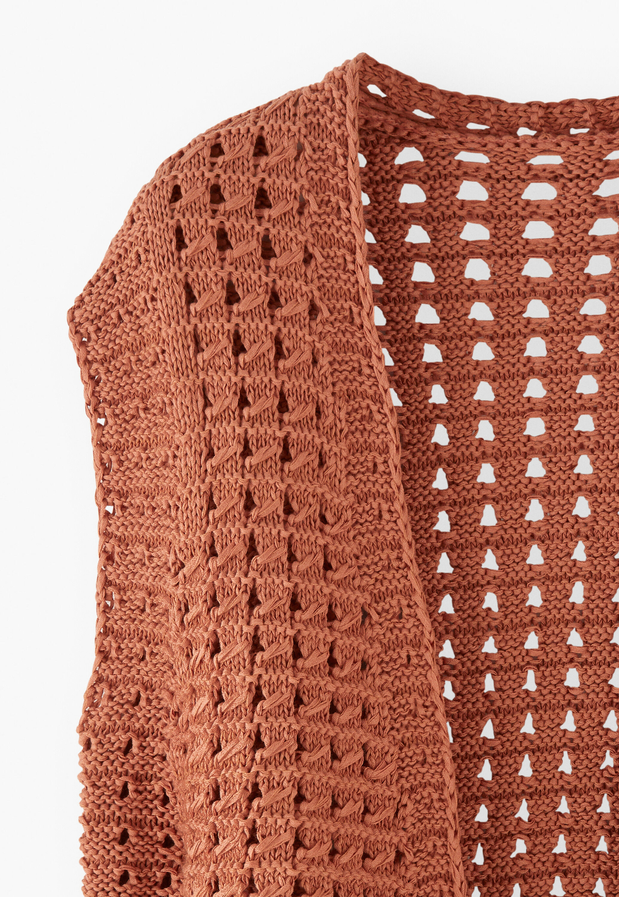Crochet-stitch waistcoat