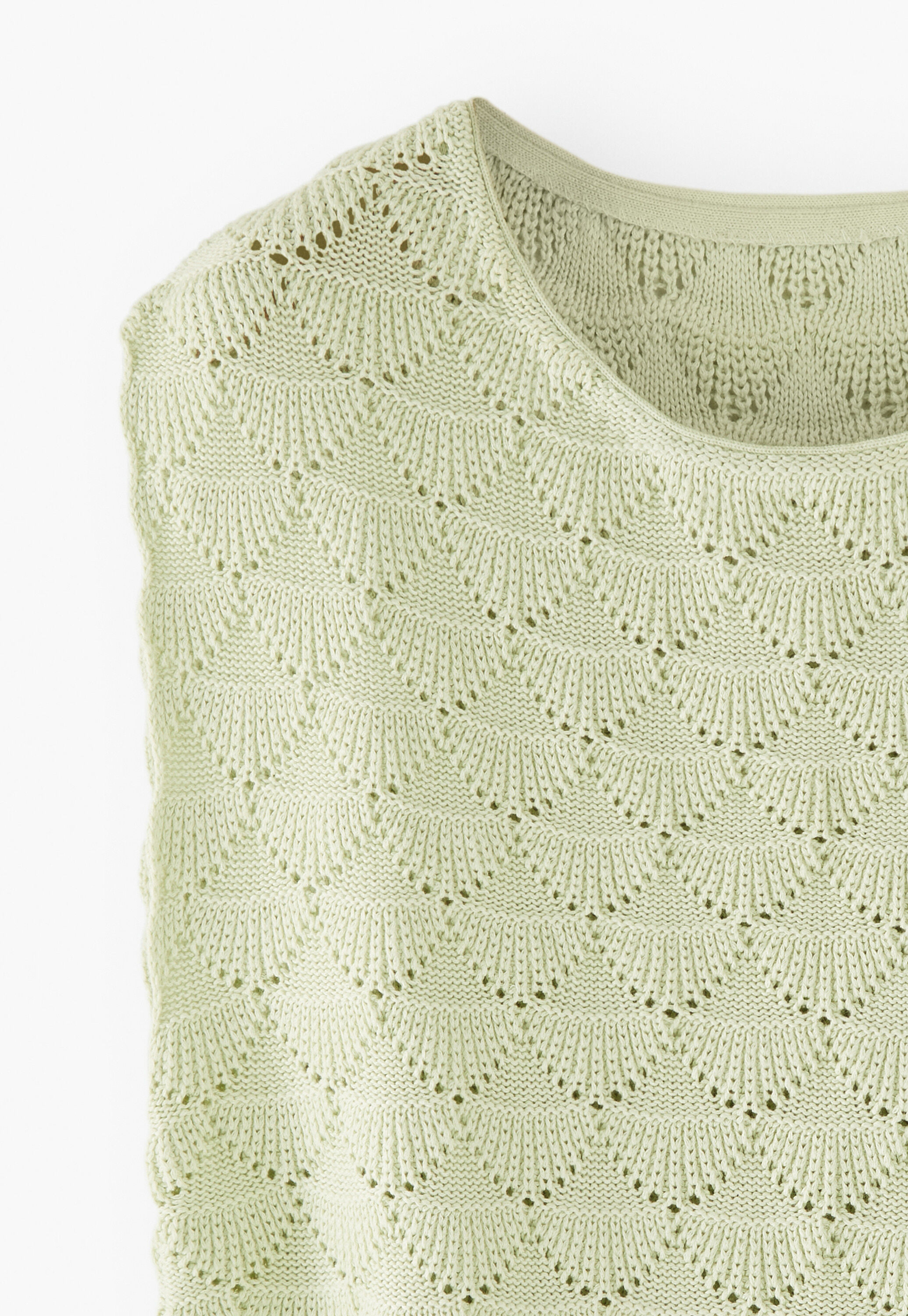 Stitch-detail sleeveless sweater