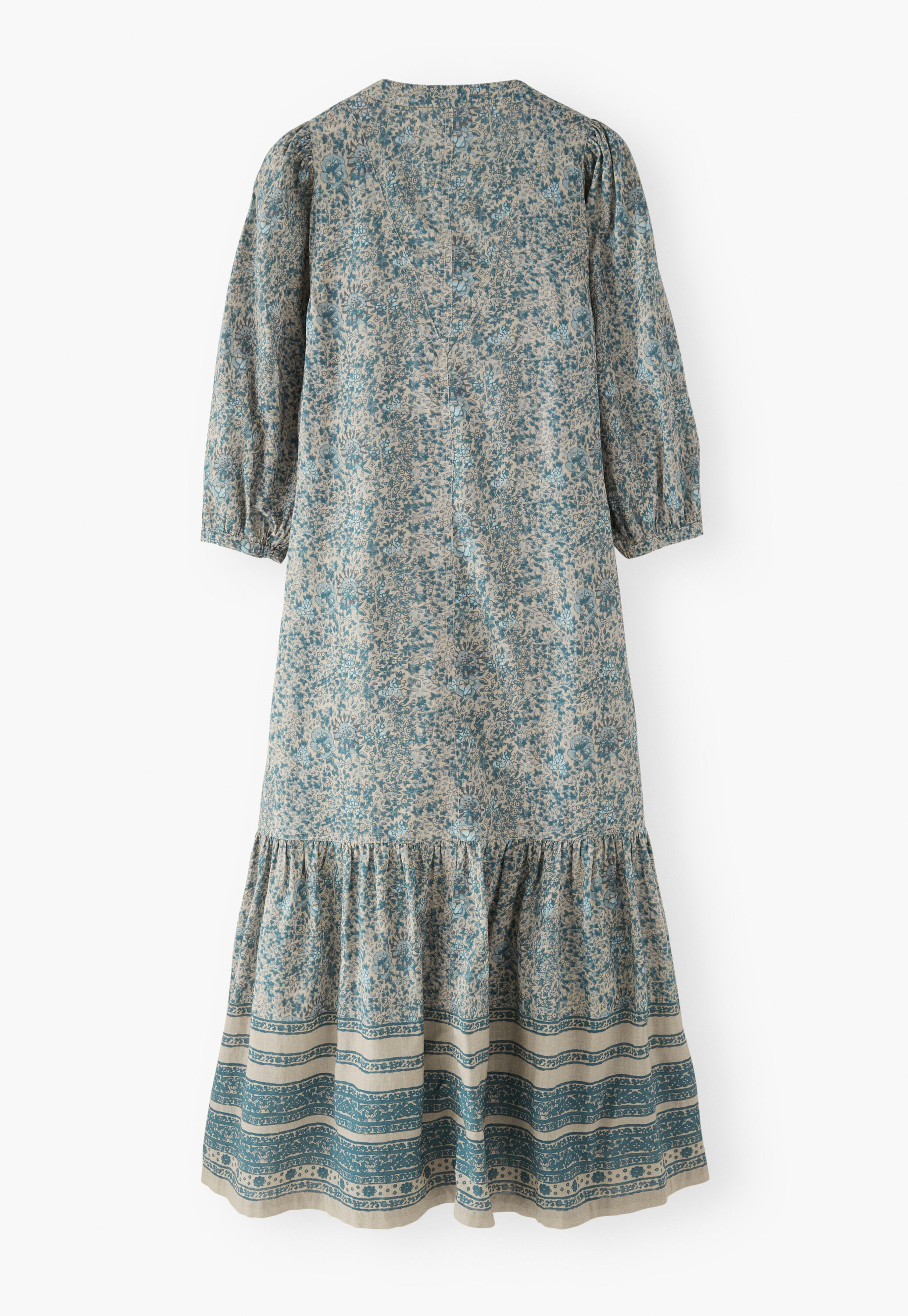 Boho border-placement dress