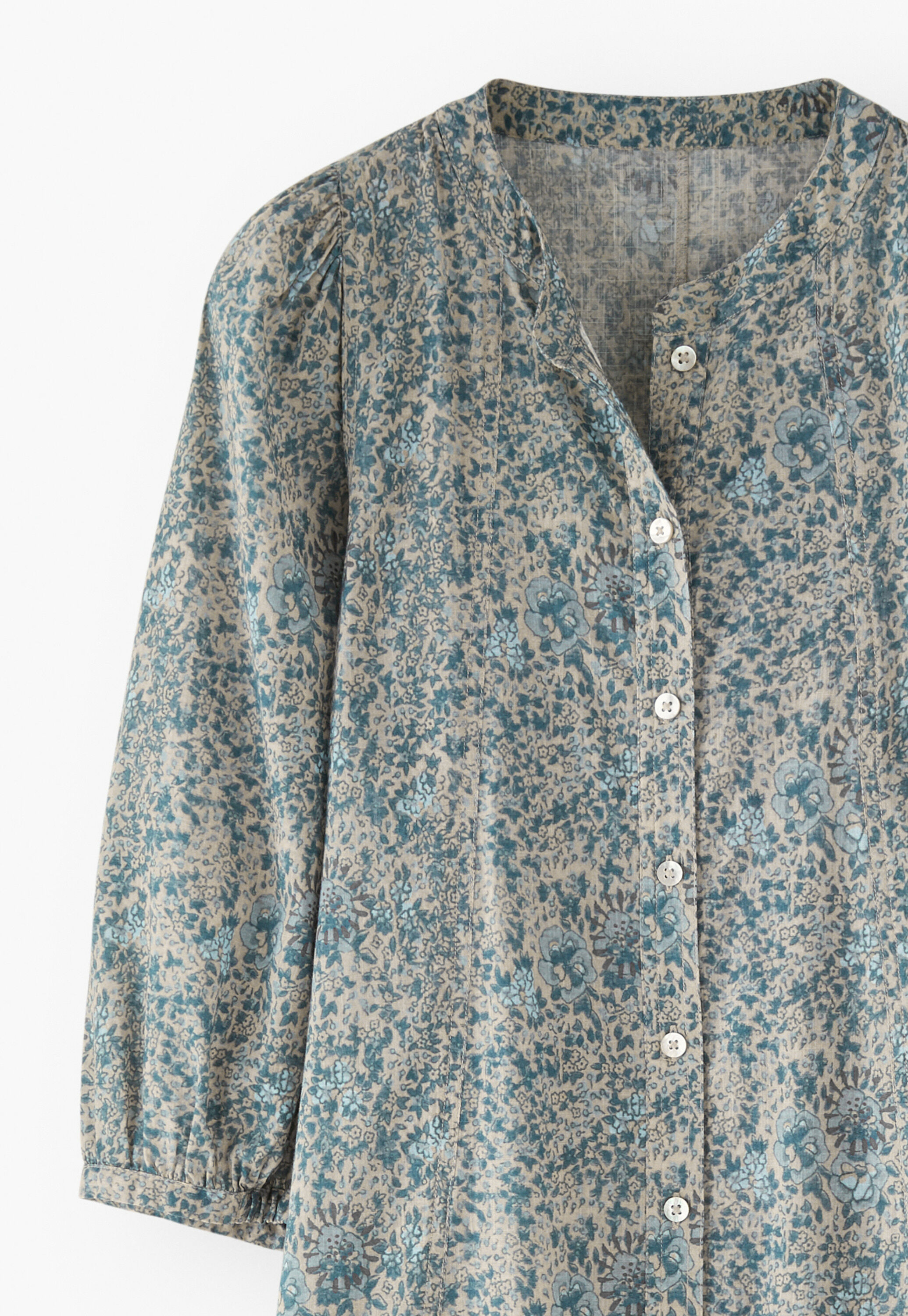 Boho border-placement dress