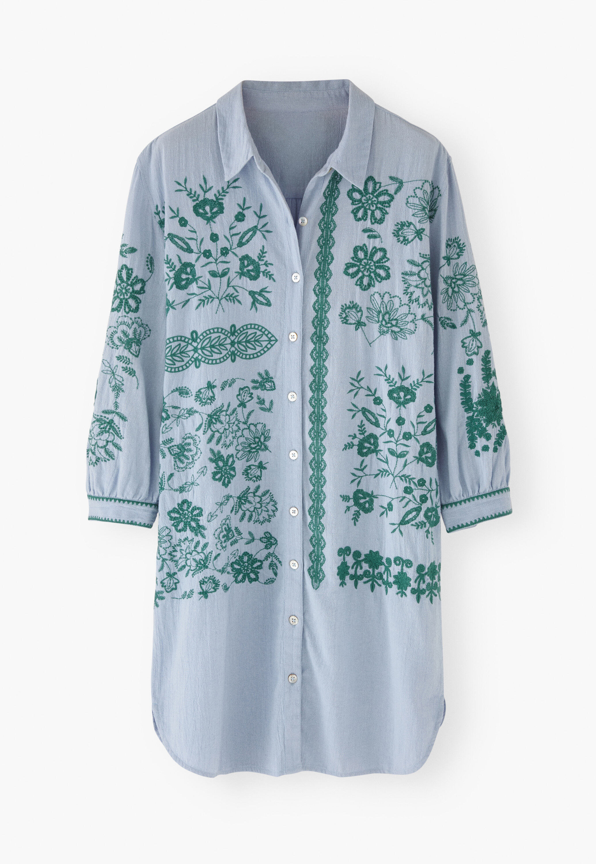 Placement embroidery dress
