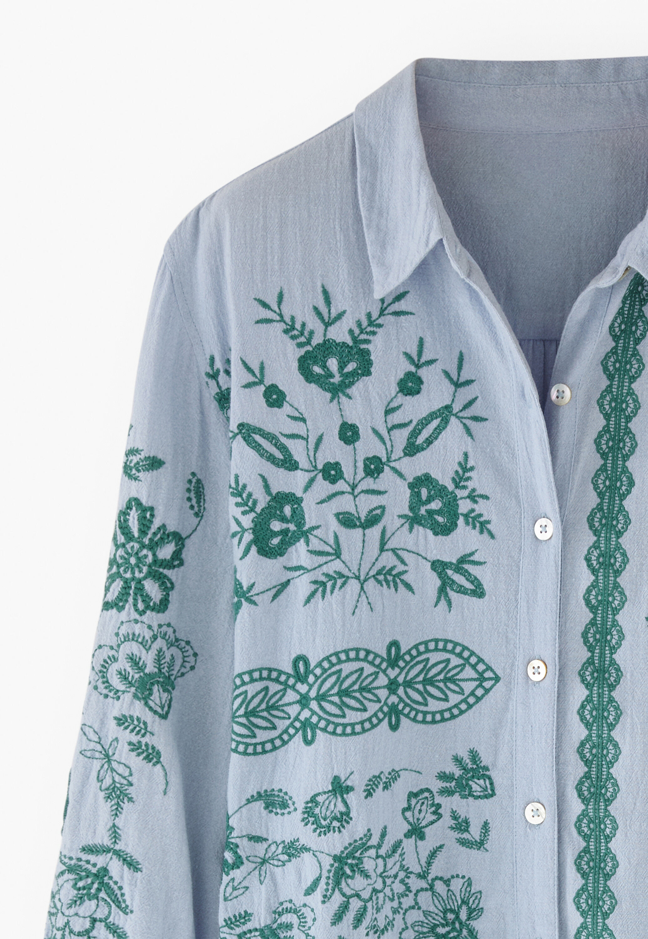 Placement embroidery dress