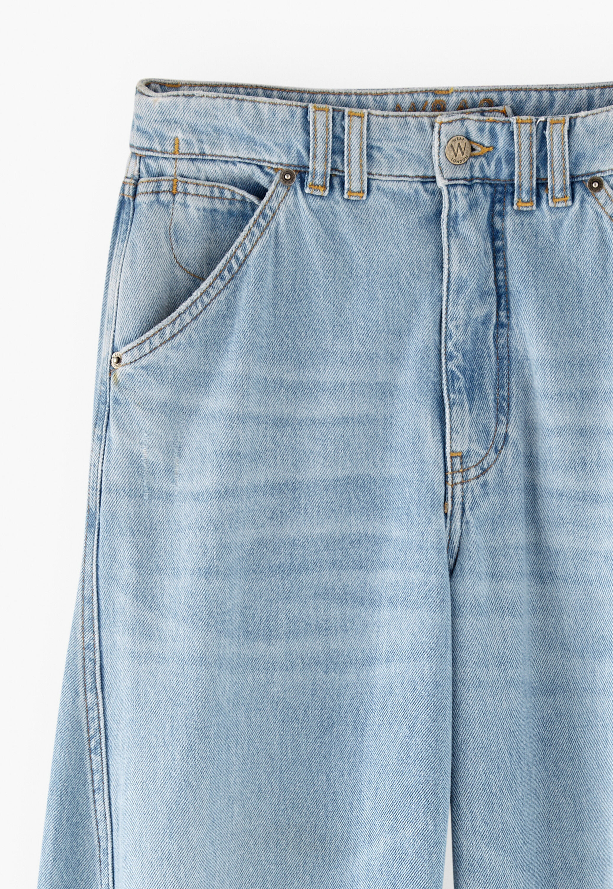 Seam-detailed jeans, Pale wash, large