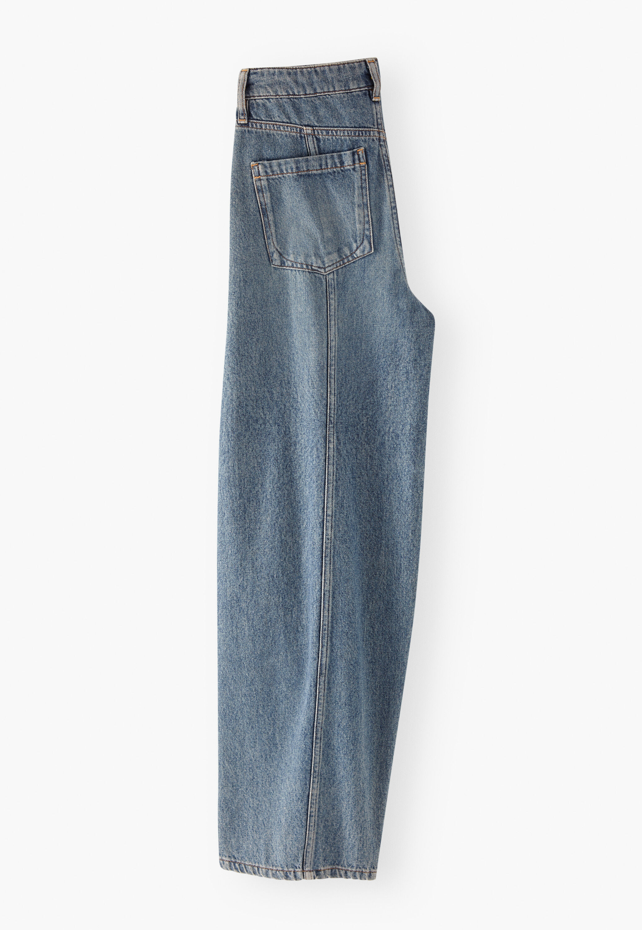 Seam-detailed jeans, Mid wash, large