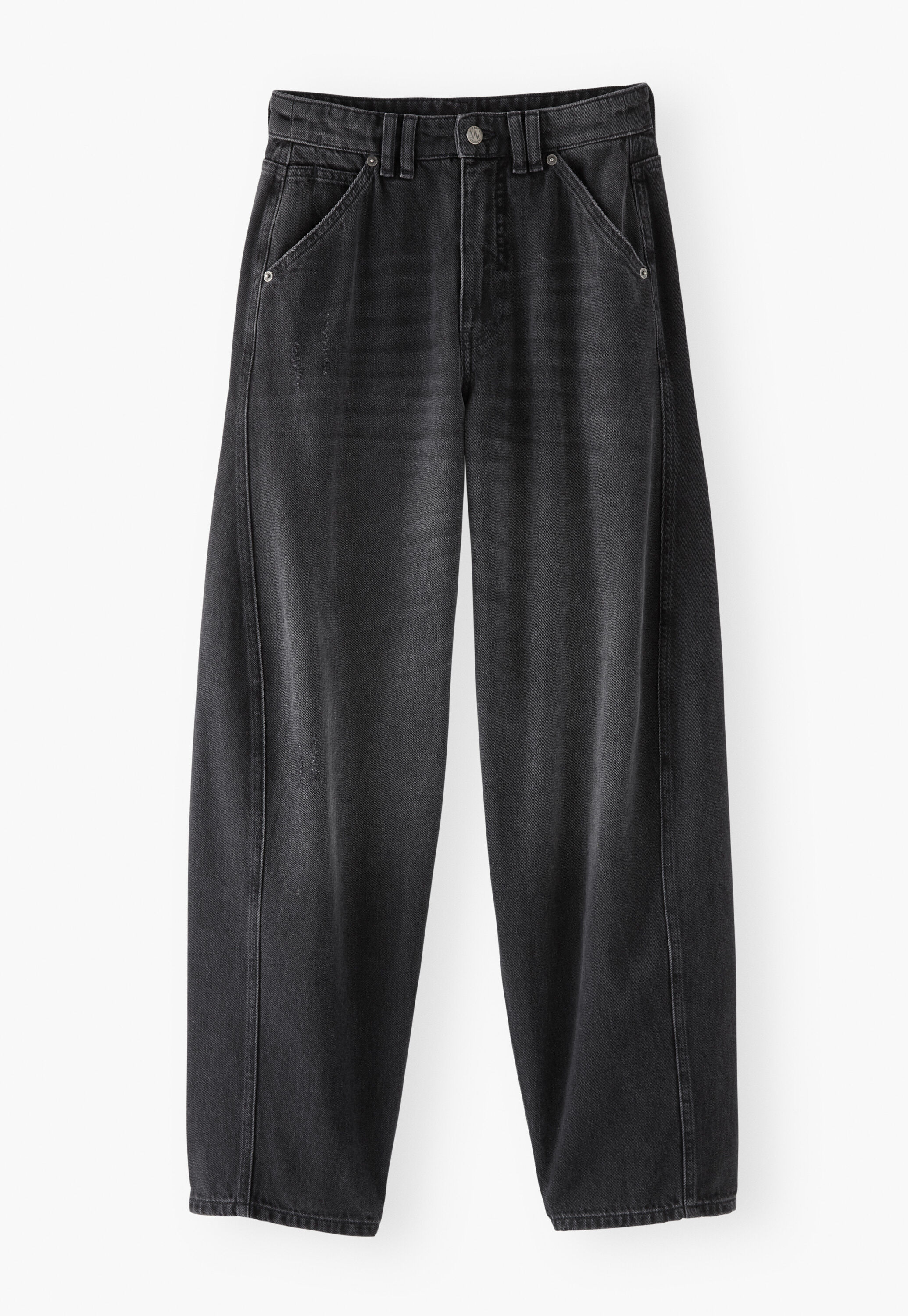Seam-detailed jeans, Black, large
