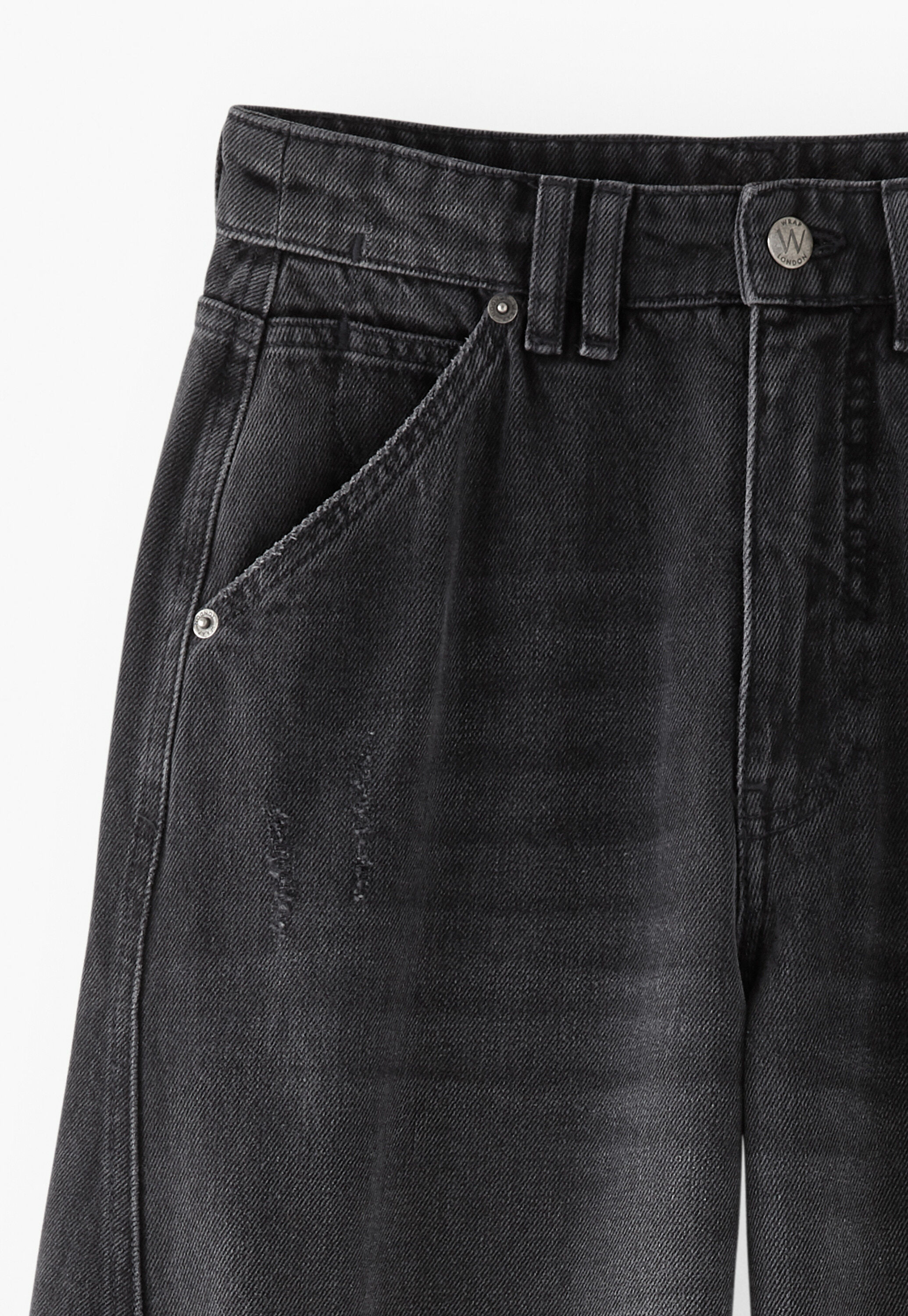 Seam-detailed jeans, Black, large