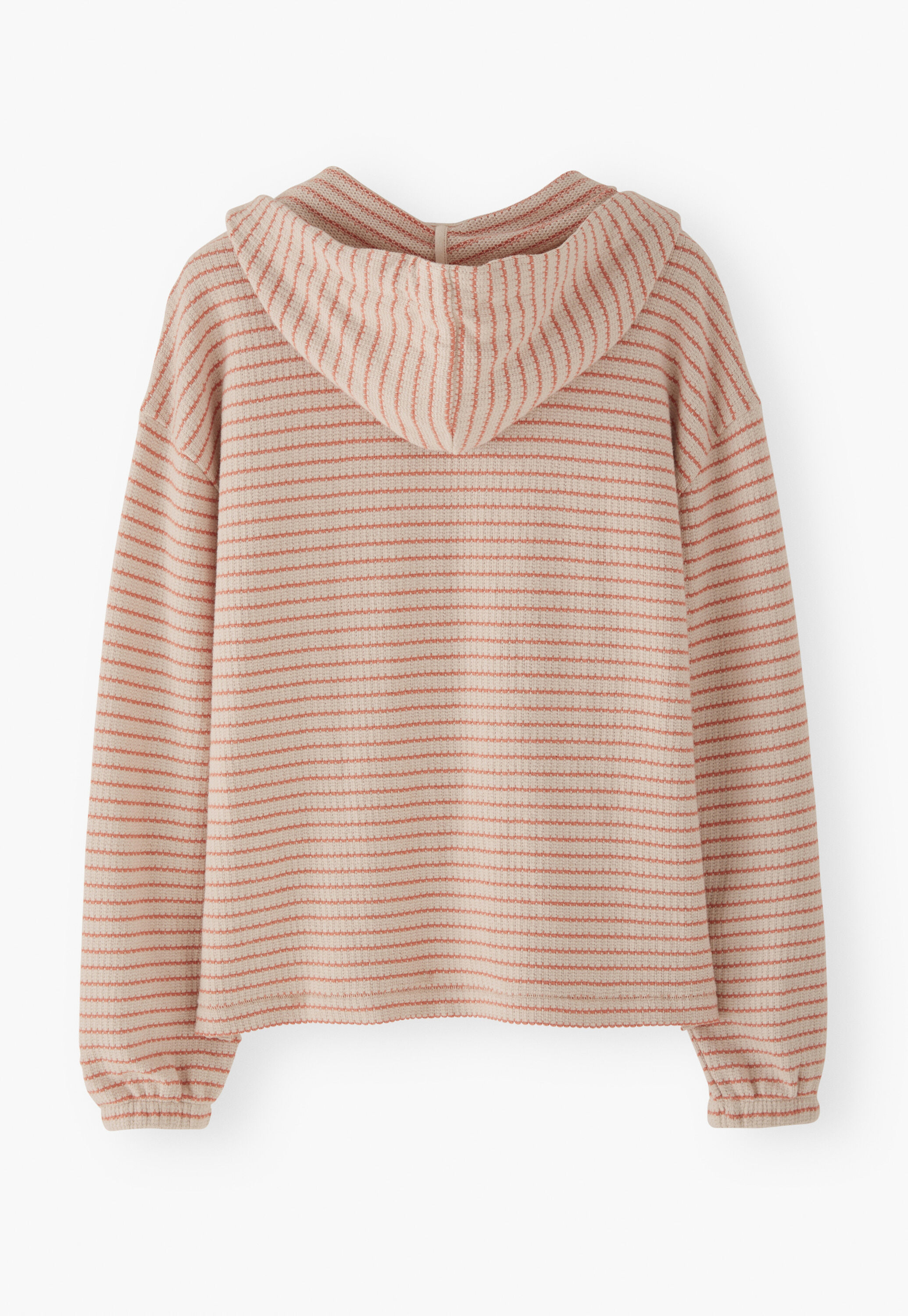 Textured striped hoodie