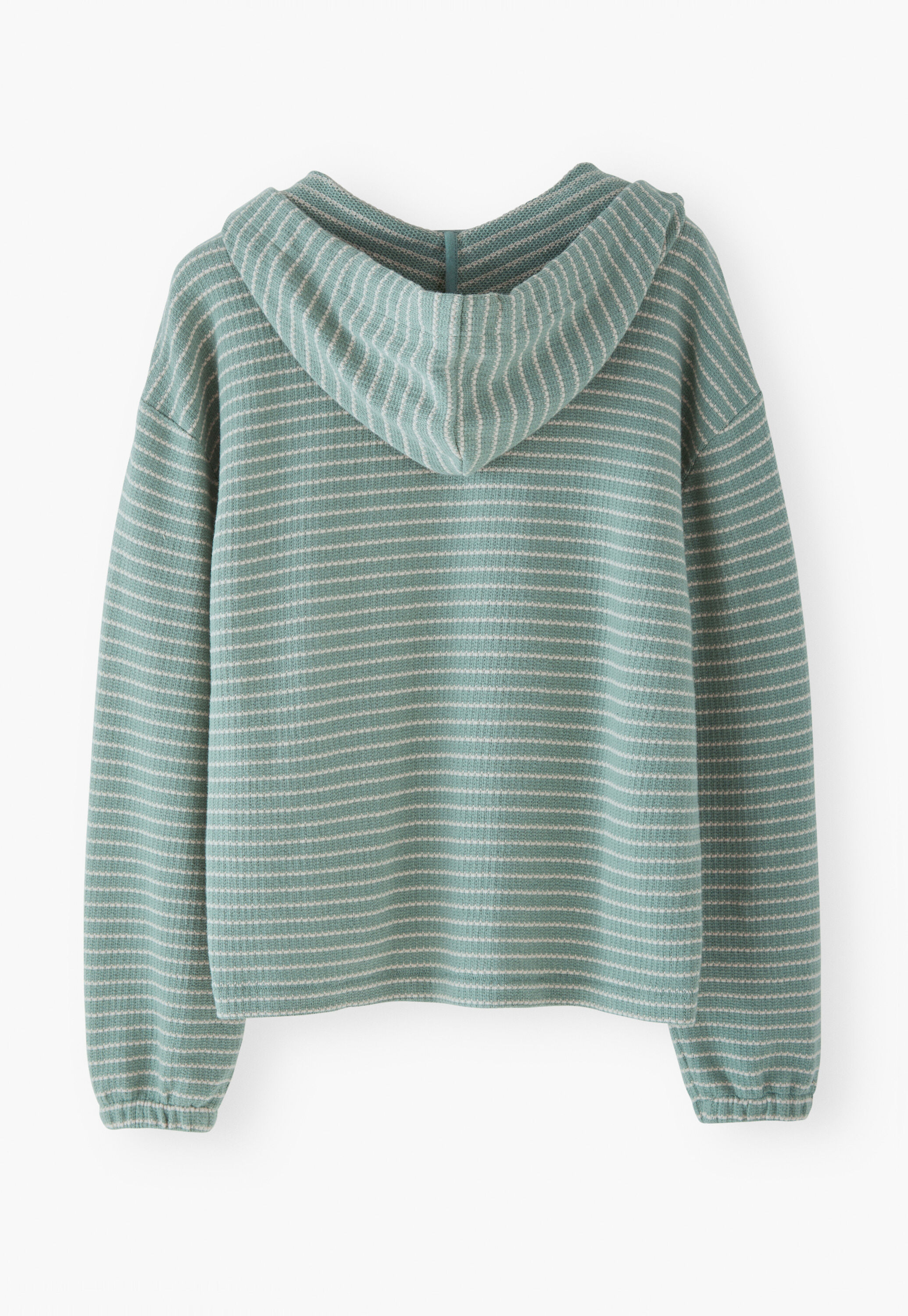 Textured striped hoodie